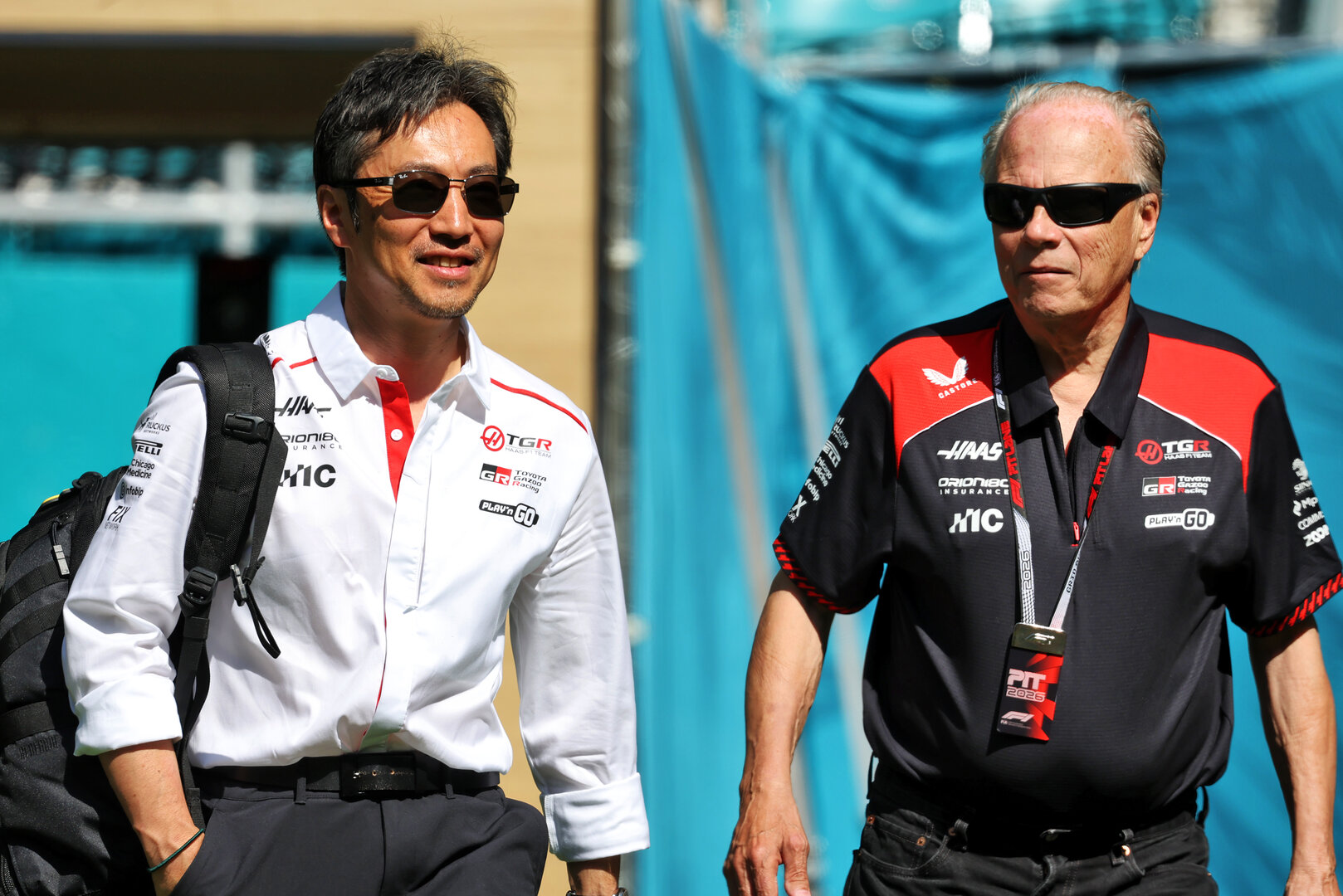GP MIAMI, (L to R): Ayao Komatsu (JPN) Haas F1 Team Principal with Gene Haas (USA) Haas Automotion President.
01.05.2026. Formula 1 World Championship, Rd 4, Miami Grand Prix, Miami, Florida, USA, Sprint Qualifiche Day.
- www.xpbimages.com, EMail: requests@xpbimages.com © Copyright: Dunbar / XPB Images