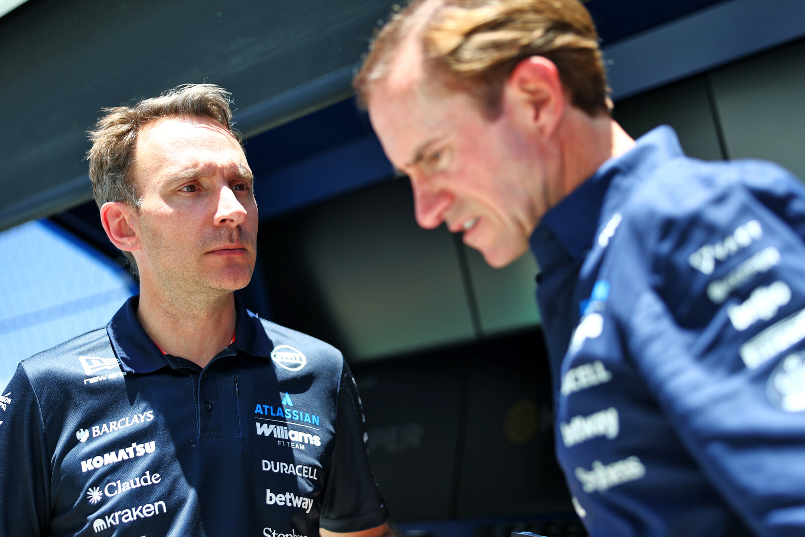 GP MIAMI, (L to R): Paul Williams (GBR) Williams F1 Team Chief Gara Engineer with James Matthews (GBR) Eden Rock Group CEO - Williams F1 Team Board Member.
01.05.2026. Formula 1 World Championship, Rd 4, Miami Grand Prix, Miami, Florida, USA, Sprint Qualifiche Day.
- www.xpbimages.com, EMail: requests@xpbimages.com © Copyright: Bearne / XPB Images