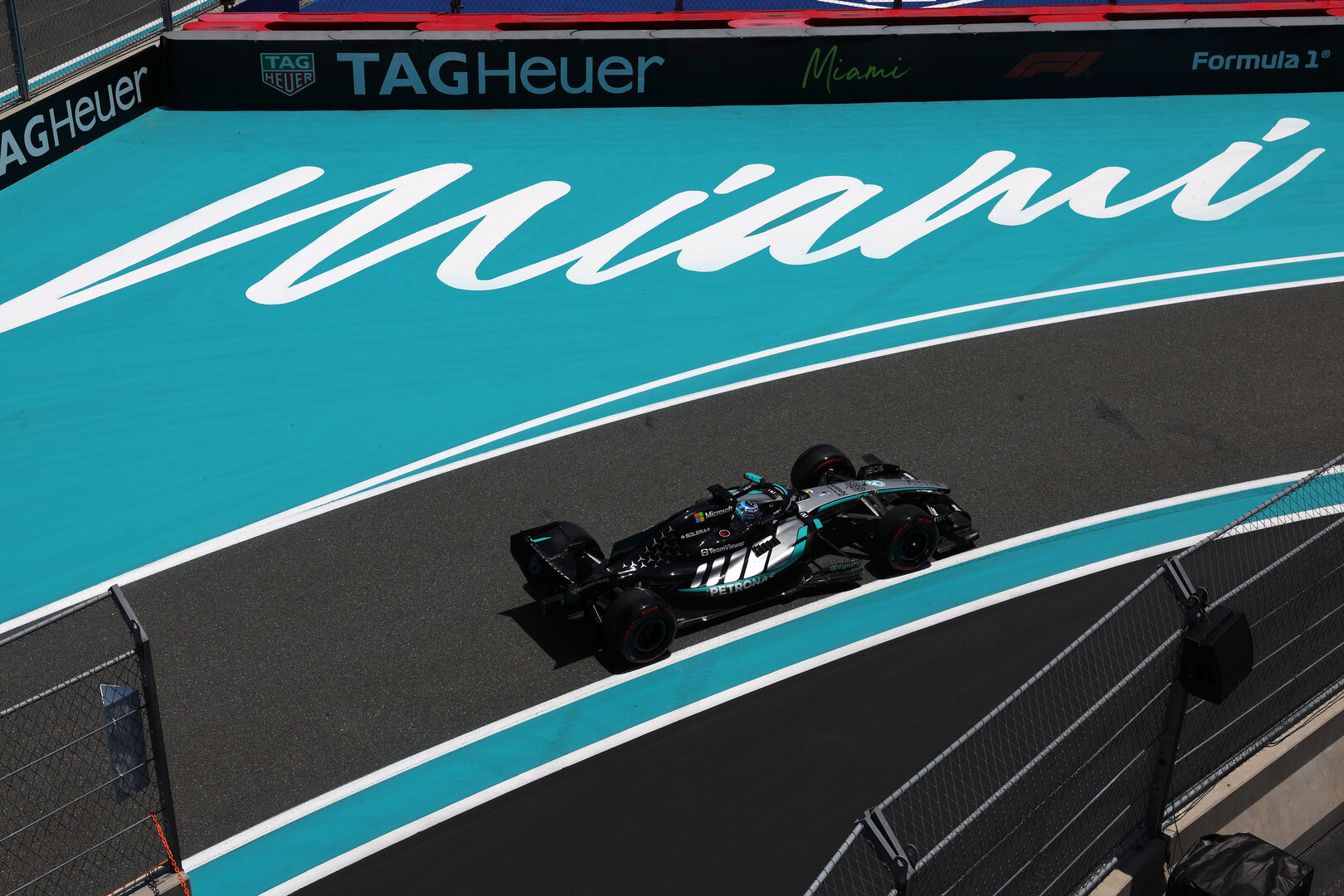 GP MIAMI, George Russell (GBR) Mercedes AMG Formula One Team W17.
01.05.2026. Formula 1 World Championship, Rd 4, Miami Grand Prix, Miami, Florida, USA, Sprint Qualifiche Day.
- www.xpbimages.com, EMail: requests@xpbimages.com © Copyright: Dunbar / XPB Images