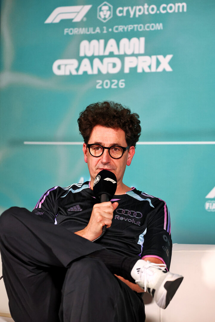 GP MIAMI, Mattia Binotto (ITA) Audi F1 Team Motorsport Chief Operating e Chief Technical Officer in the FIA Press Conference.
01.05.2026. Formula 1 World Championship, Rd 4, Miami Grand Prix, Miami, Florida, USA, Sprint Qualifiche Day.
- www.xpbimages.com, EMail: requests@xpbimages.com © Copyright: Bearne / XPB Images