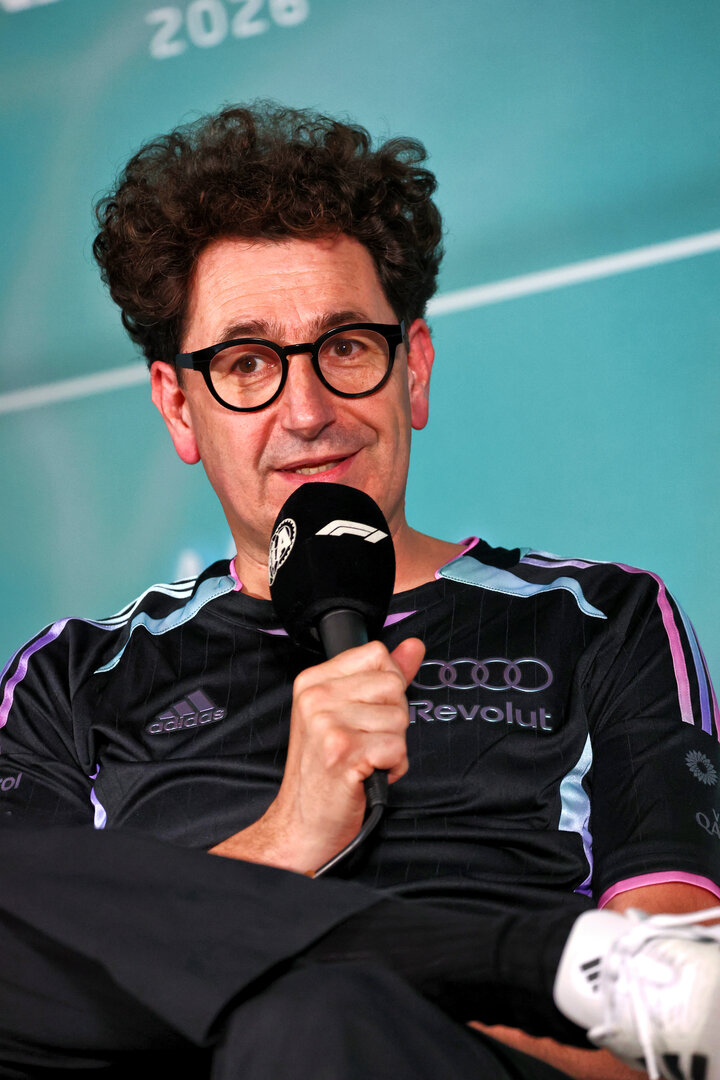 GP MIAMI, Mattia Binotto (ITA) Audi F1 Team Motorsport Chief Operating e Chief Technical Officer in the FIA Press Conference.
01.05.2026. Formula 1 World Championship, Rd 4, Miami Grand Prix, Miami, Florida, USA, Sprint Qualifiche Day.
- www.xpbimages.com, EMail: requests@xpbimages.com © Copyright: Bearne / XPB Images
