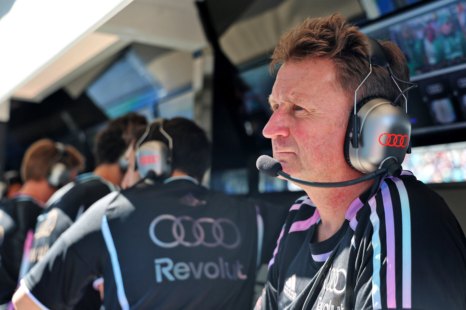 GP MIAMI, Allan McNish (GBR) Audi F1 Team Racing Director.
01.05.2026. Formula 1 World Championship, Rd 4, Miami Grand Prix, Miami, Florida, USA, Sprint Qualifiche Day.
- www.xpbimages.com, EMail: requests@xpbimages.com © Copyright: Batchelor / XPB Images