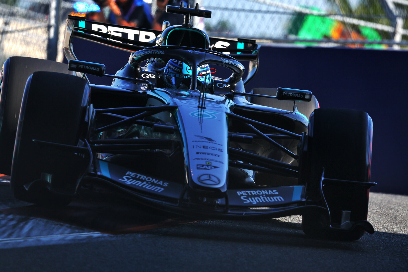 GP MIAMI, George Russell (GBR) Mercedes AMG Formula One Team W17.
01.05.2026. Formula 1 World Championship, Rd 4, Miami Grand Prix, Miami, Florida, USA, Sprint Qualifiche Day.
- www.xpbimages.com, EMail: requests@xpbimages.com © Copyright: Patching / XPB Images