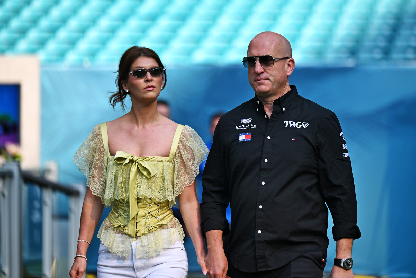 GP MIAMI, (L to R): Cassidy Towriss with her husband Dan Towriss (USA) Cadillac F1 Team e TWG Motorsports CEO.
02.05.2026. Formula 1 World Championship, Rd 4, Miami Grand Prix, Miami, Florida, USA, Sprint e Qualifiche Day.
- www.xpbimages.com, EMail: requests@xpbimages.com © Copyright: Price / XPB Images
