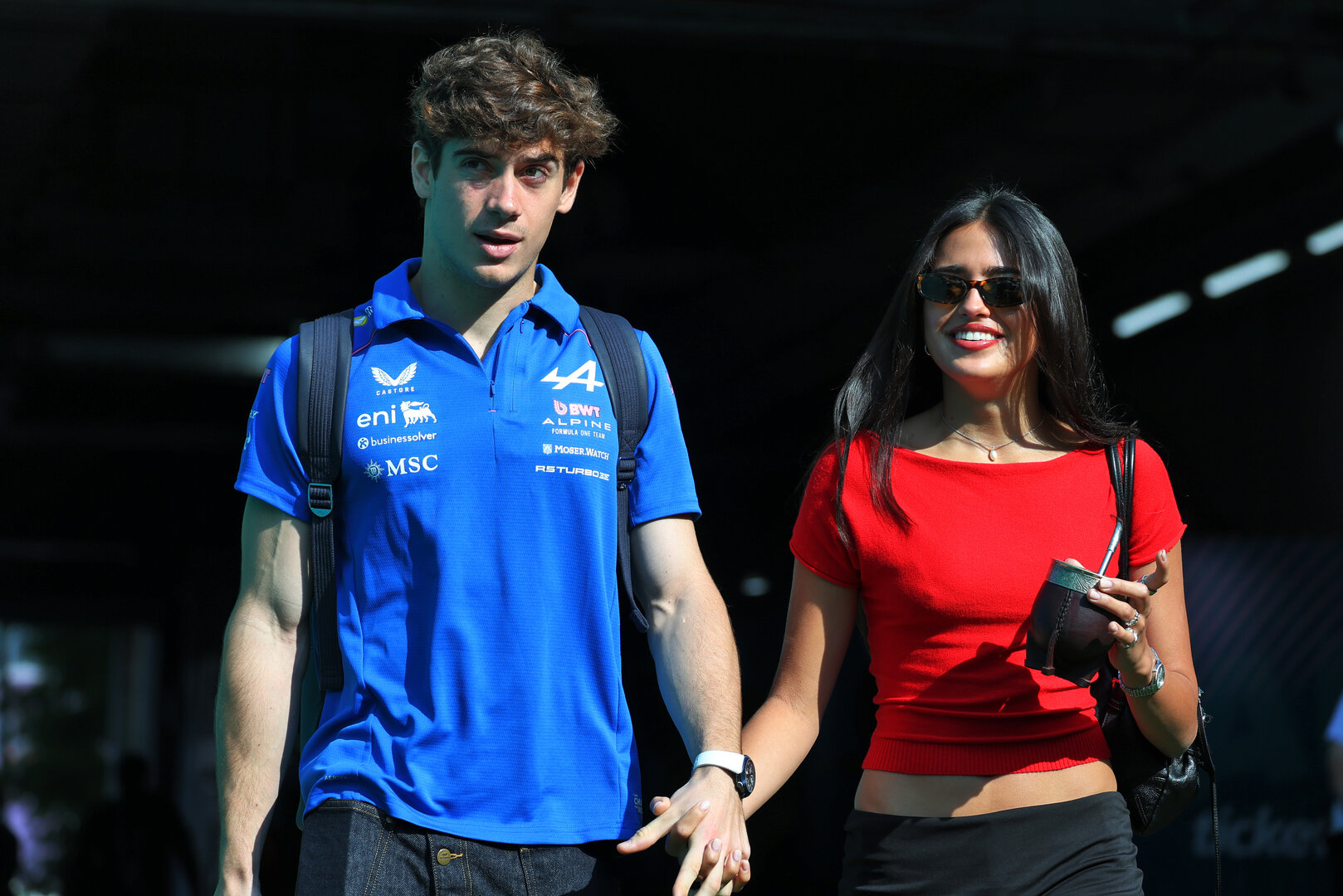 GP MIAMI, (L to R): Franco Colapinto (ARG) Alpine F1 Team with Domenica Maia Reficco (USA) / (ARG) Actress e Singer.
02.05.2026. Formula 1 World Championship, Rd 4, Miami Grand Prix, Miami, Florida, USA, Sprint e Qualifiche Day.
- www.xpbimages.com, EMail: requests@xpbimages.com © Copyright: Moy / XPB Images