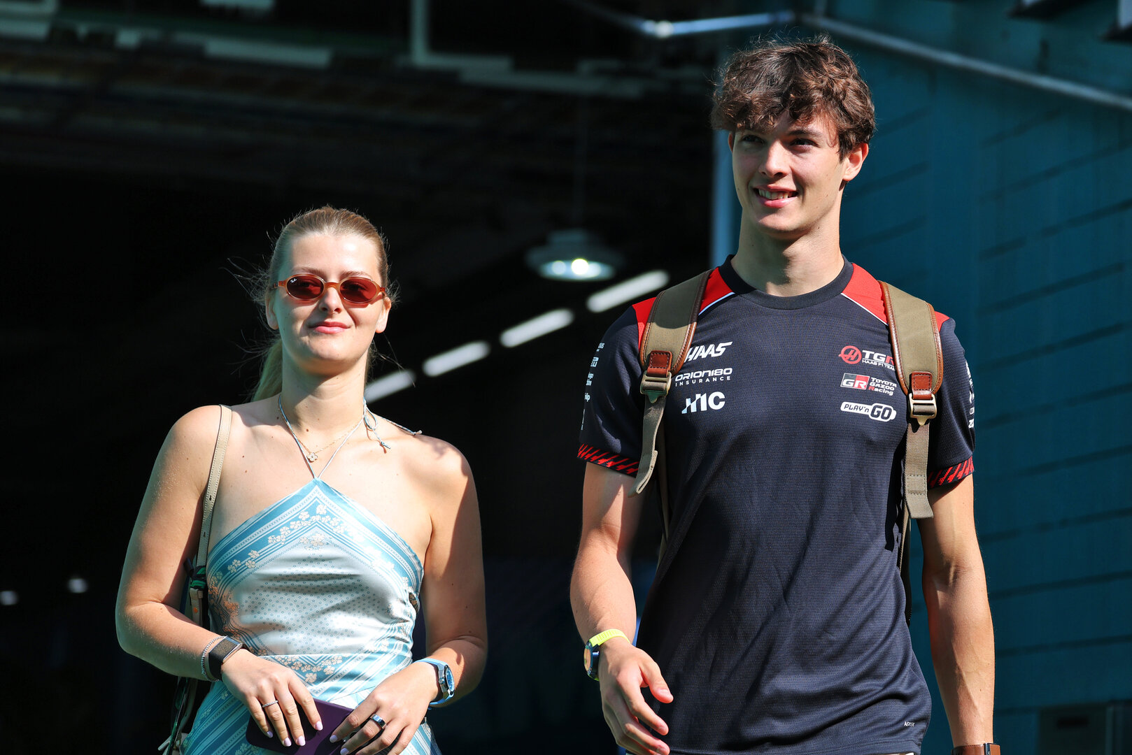 GP MIAMI, (L to R): Alicia Torriani with her boyfriend Oliver Bearman (GBR) Haas F1 Team.
02.05.2026. Formula 1 World Championship, Rd 4, Miami Grand Prix, Miami, Florida, USA, Sprint e Qualifiche Day.
- www.xpbimages.com, EMail: requests@xpbimages.com © Copyright: Moy / XPB Images