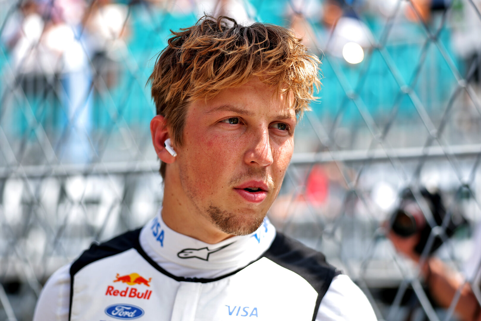 GP MIAMI, Liam Lawson (NZL) Racing Bulls Formula One Team on the grid.
02.05.2026. Formula 1 World Championship, Rd 4, Miami Grand Prix, Miami, Florida, USA, Sprint e Qualifiche Day.
- www.xpbimages.com, EMail: requests@xpbimages.com © Copyright: Charniaux / XPB Images