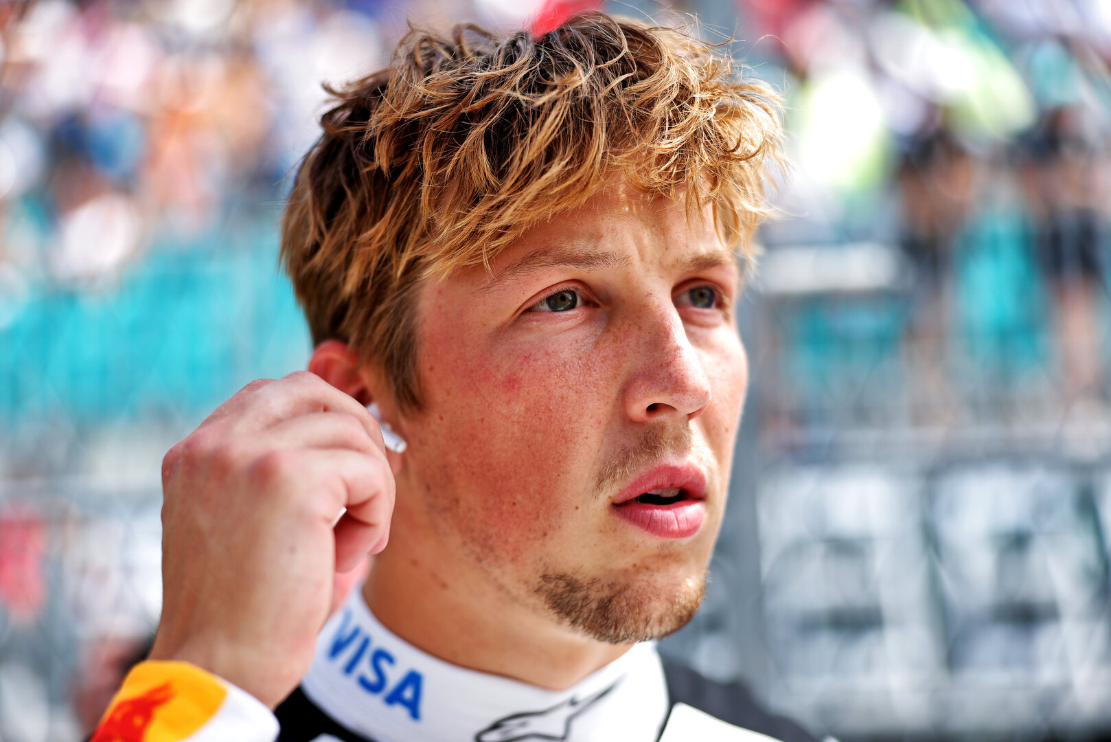 GP MIAMI, Liam Lawson (NZL) Racing Bulls Formula One Team on the grid.
02.05.2026. Formula 1 World Championship, Rd 4, Miami Grand Prix, Miami, Florida, USA, Sprint e Qualifiche Day.
- www.xpbimages.com, EMail: requests@xpbimages.com © Copyright: Charniaux / XPB Images
