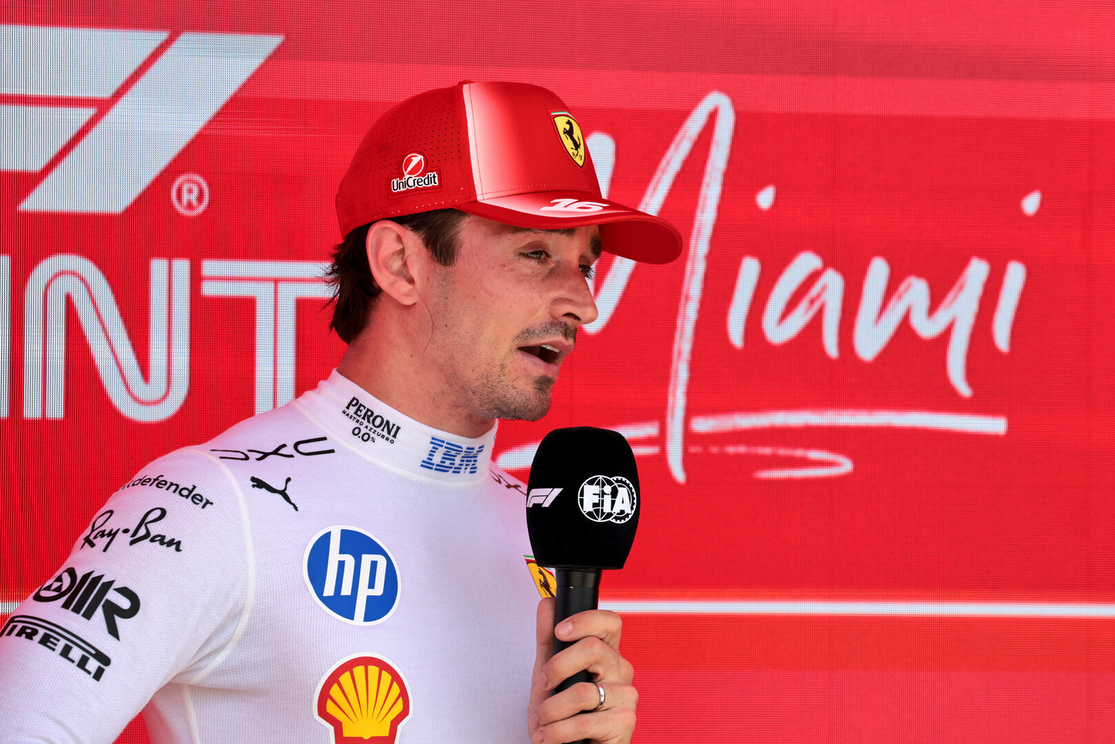 GP MIAMI, Charles Leclerc (MON) Ferrari in Sprint parc ferme.
02.05.2026. Formula 1 World Championship, Rd 4, Miami Grand Prix, Miami, Florida, USA, Sprint e Qualifiche Day.
- www.xpbimages.com, EMail: requests@xpbimages.com © Copyright: Moy / XPB Images