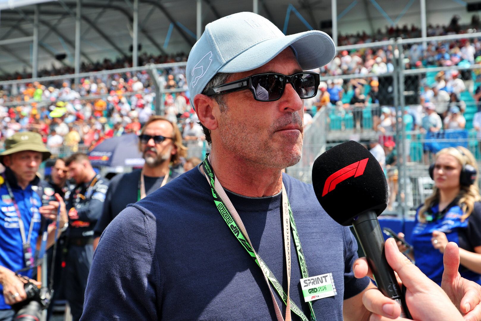 GP MIAMI, Patrick Dempsey (USA) Actor on the grid.
02.05.2026. Formula 1 World Championship, Rd 4, Miami Grand Prix, Miami, Florida, USA, Sprint e Qualifiche Day.
- www.xpbimages.com, EMail: requests@xpbimages.com © Copyright: Moy / XPB Images