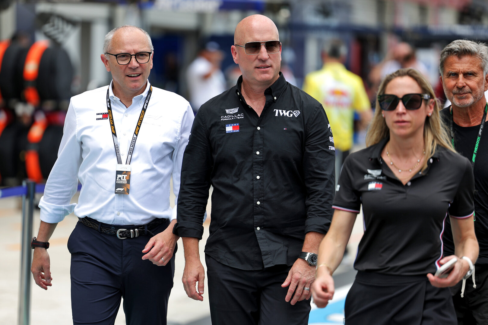 GP MIAMI, (L to R): Stefano Domenicali (ITA) Formula One President e CEO e Dan Towriss (USA) Cadillac F1 Team e TWG Motorsports CEO.
02.05.2026. Formula 1 World Championship, Rd 4, Miami Grand Prix, Miami, Florida, USA, Sprint e Qualifiche Day.
- www.xpbimages.com, EMail: requests@xpbimages.com © Copyright: Dunbar / XPB Images
