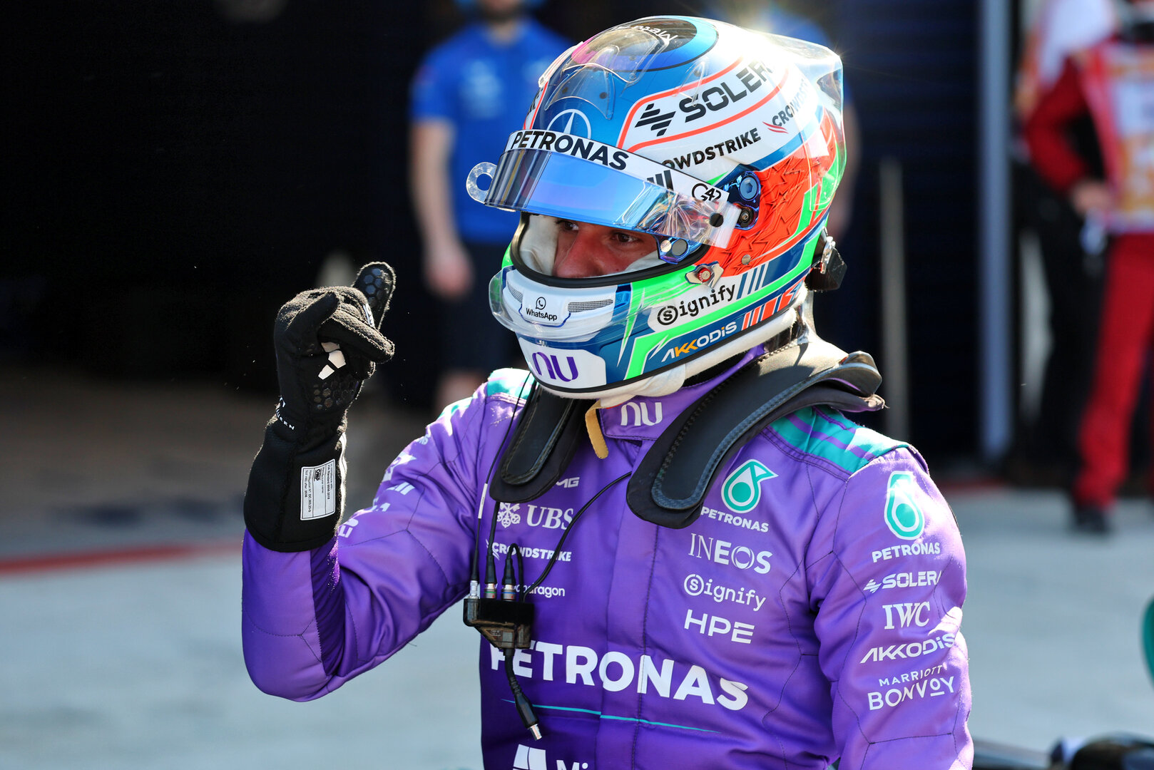 GP MIAMI, Andrea Kimi Antonelli (ITA) Mercedes AMG Formula One Team celebrates his pole position in qualifying parc ferme.
02.05.2026. Formula 1 World Championship, Rd 4, Miami Grand Prix, Miami, Florida, USA, Sprint e Qualifiche Day.
- www.xpbimages.com, EMail: requests@xpbimages.com © Copyright: Batchelor / XPB Images