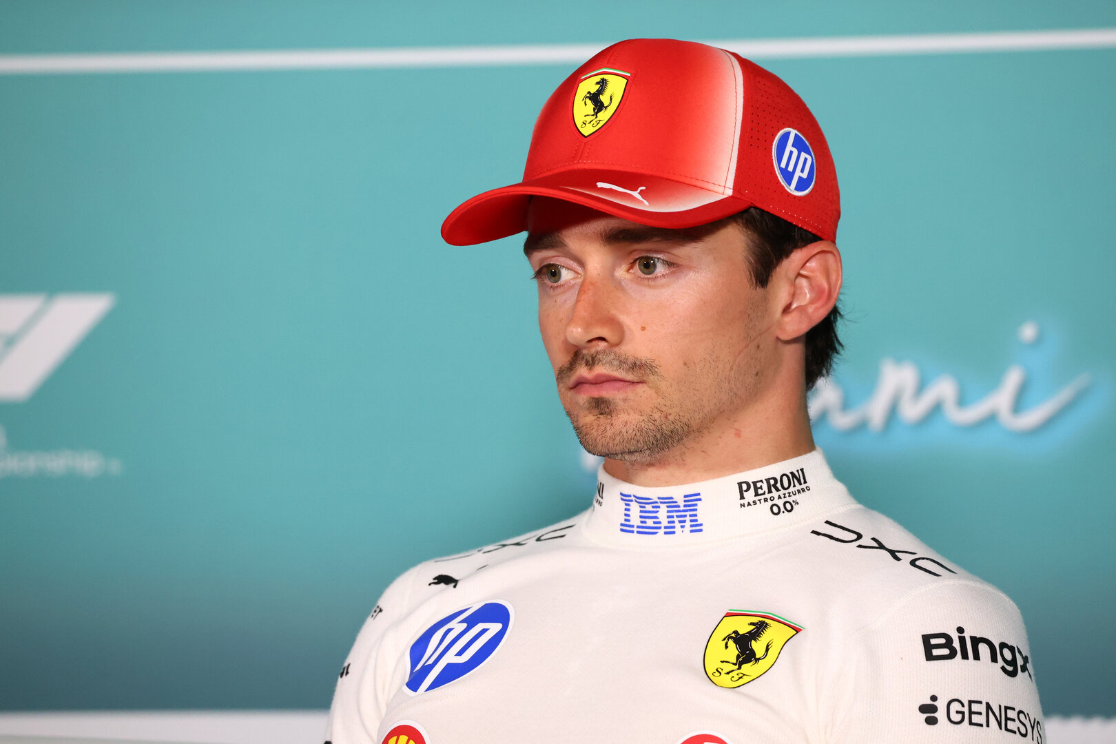 GP MIAMI, Charles Leclerc (MON) Ferrari in the post qualifying FIA Press Conference.
02.05.2026. Formula 1 World Championship, Rd 4, Miami Grand Prix, Miami, Florida, USA, Sprint e Qualifiche Day.
- www.xpbimages.com, EMail: requests@xpbimages.com © Copyright: Bearne / XPB Images