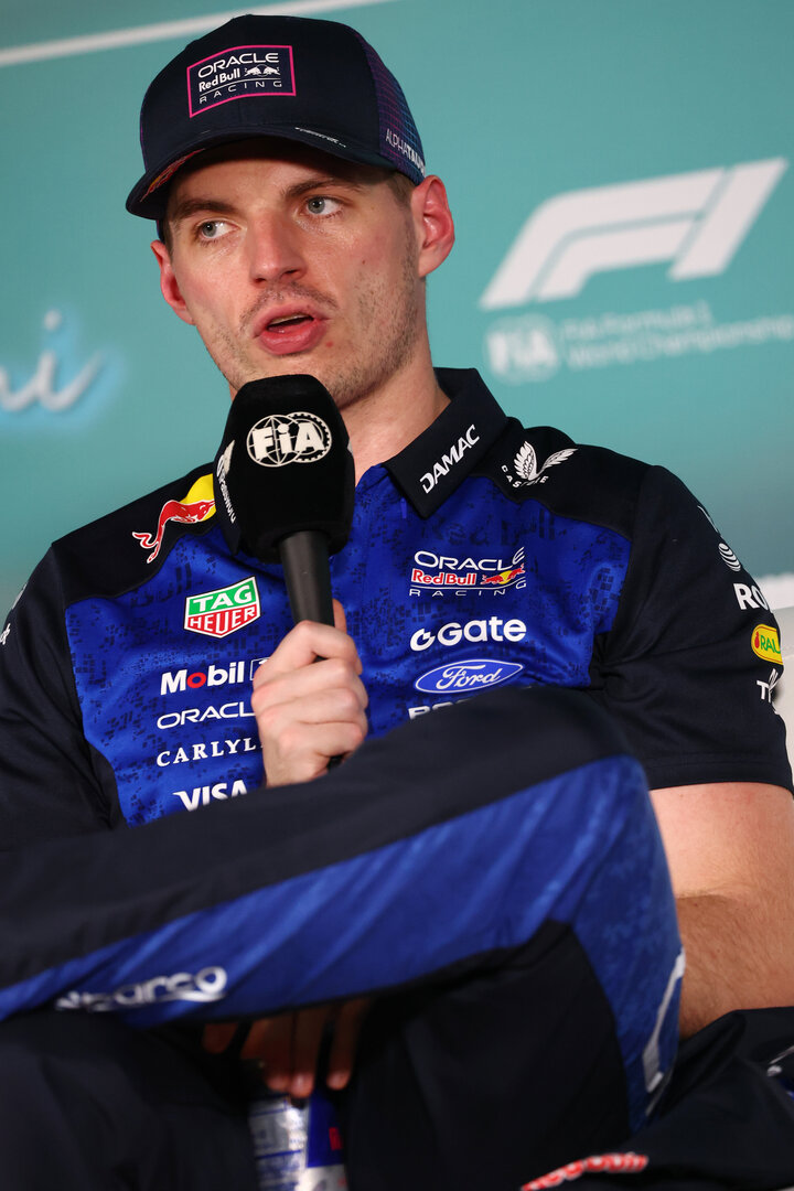 GP MIAMI, Max Verstappen (NLD) Red Bull Racing in the post qualifying FIA Press Conference.
02.05.2026. Formula 1 World Championship, Rd 4, Miami Grand Prix, Miami, Florida, USA, Sprint e Qualifiche Day.
- www.xpbimages.com, EMail: requests@xpbimages.com © Copyright: Bearne / XPB Images