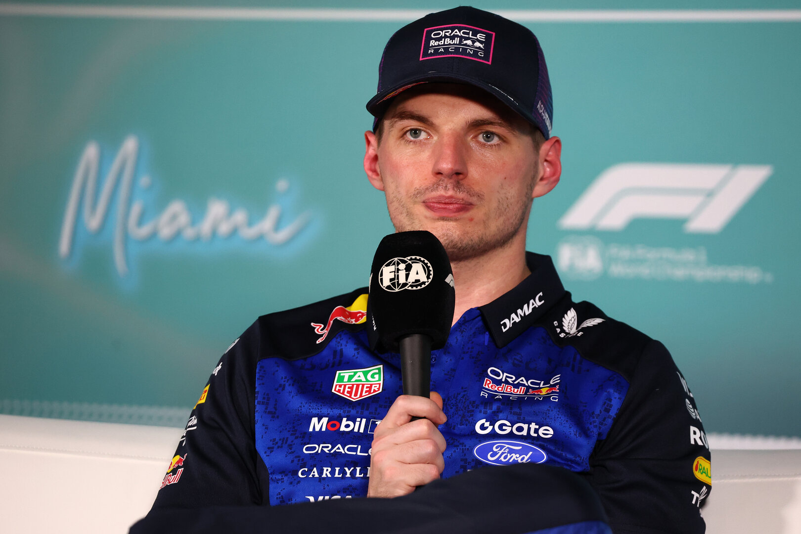 GP MIAMI, Max Verstappen (NLD) Red Bull Racing in the post qualifying FIA Press Conference.
02.05.2026. Formula 1 World Championship, Rd 4, Miami Grand Prix, Miami, Florida, USA, Sprint e Qualifiche Day.
- www.xpbimages.com, EMail: requests@xpbimages.com © Copyright: Bearne / XPB Images