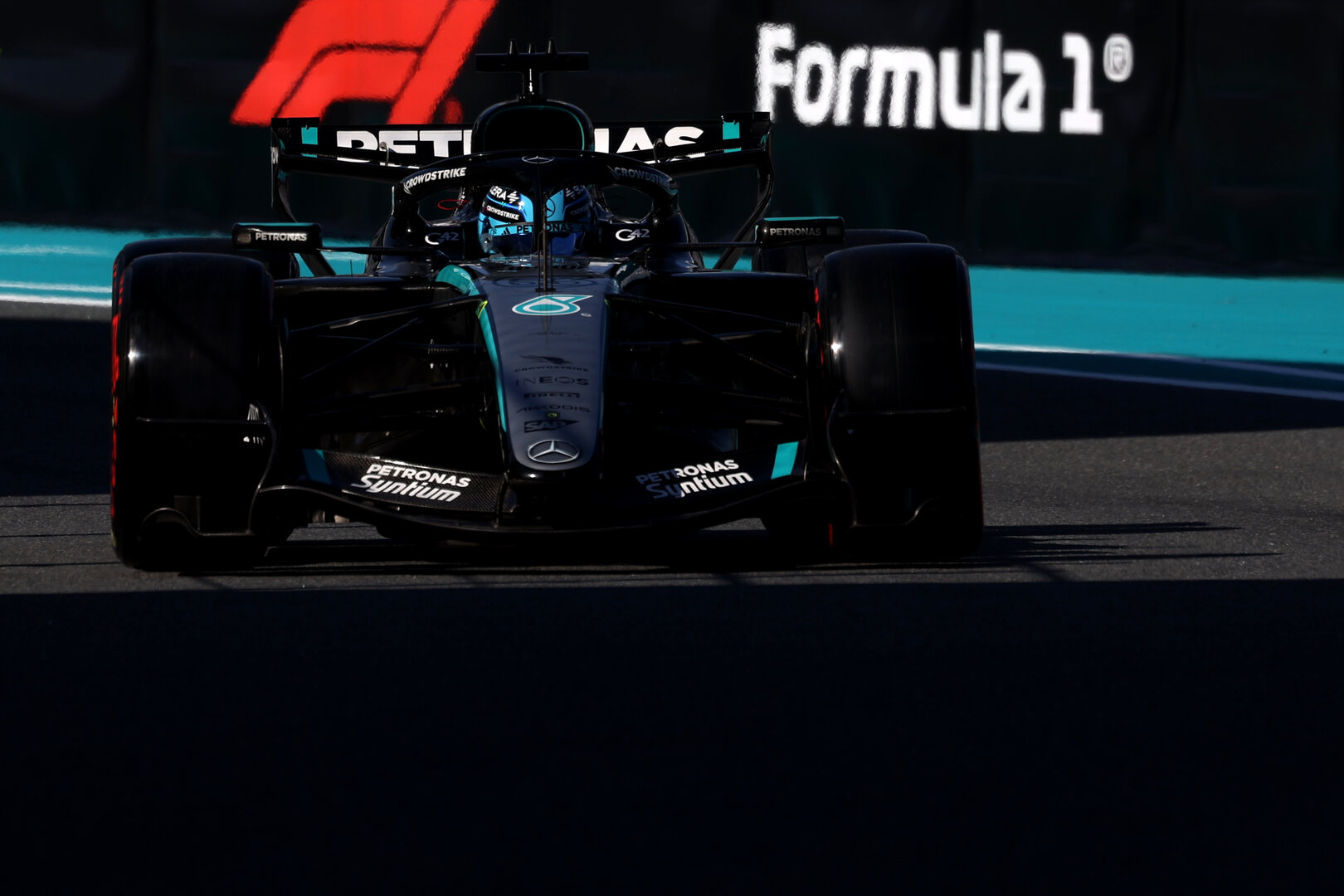 GP MIAMI, George Russell (GBR) Mercedes AMG Formula One Team W17.
02.05.2026. Formula 1 World Championship, Rd 4, Miami Grand Prix, Miami, Florida, USA, Sprint e Qualifiche Day.
- www.xpbimages.com, EMail: requests@xpbimages.com © Copyright: Dunbar / XPB Images
