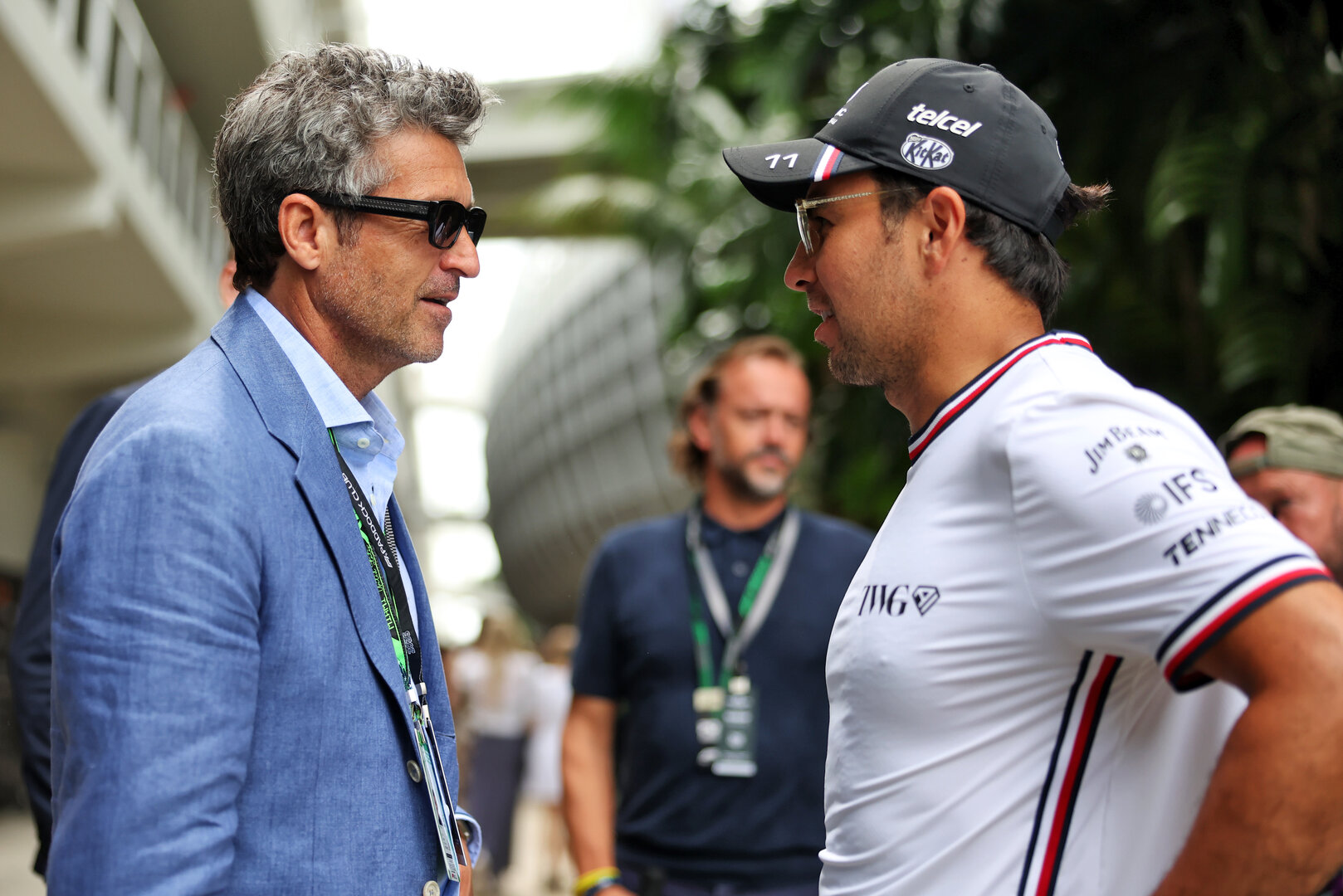 GP MIAMI, (L to R): Patrick Dempsey (USA) Actor with Sergio Perez (MEX) Cadillac Formula 1 Team.
03.05.2026. Formula 1 World Championship, Rd 4, Miami Grand Prix, Miami, Florida, USA, Gara Day.
- www.xpbimages.com, EMail: requests@xpbimages.com © Copyright: Dunbar / XPB Images