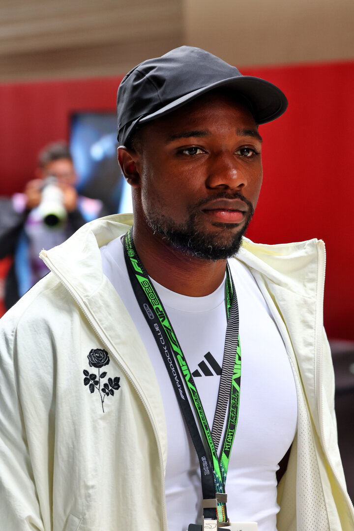 GP MIAMI, Noah Lyles (USA) Athlete.
03.05.2026. Formula 1 World Championship, Rd 4, Miami Grand Prix, Miami, Florida, USA, Gara Day.
- www.xpbimages.com, EMail: requests@xpbimages.com © Copyright: Patching / XPB Images