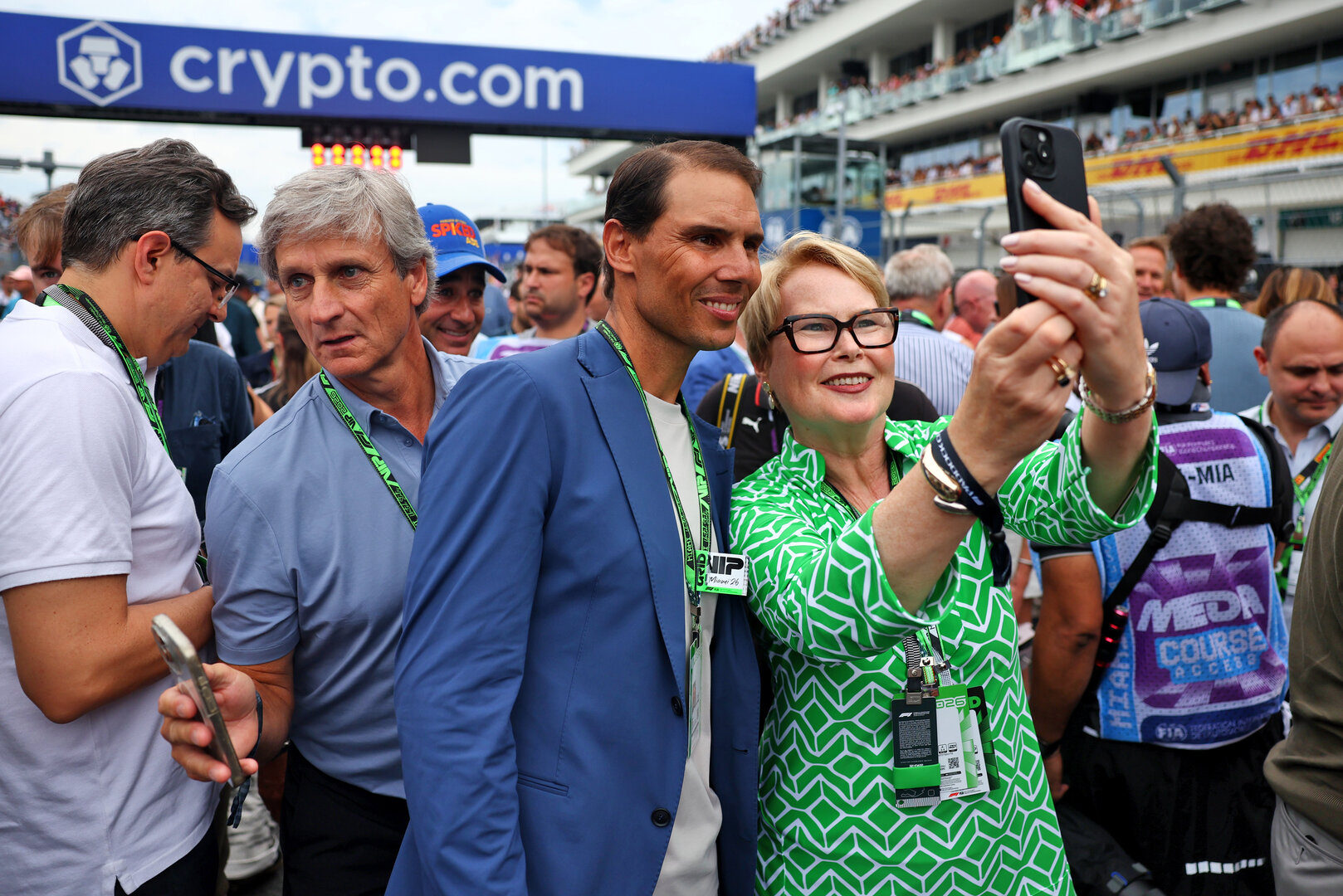 GP MIAMI, Rafael Nadal (ESP) Tennis Player on the grid.
03.05.2026. Formula 1 World Championship, Rd 4, Miami Grand Prix, Miami, Florida, USA, Gara Day.
- www.xpbimages.com, EMail: requests@xpbimages.com © Copyright: Patching / XPB Images