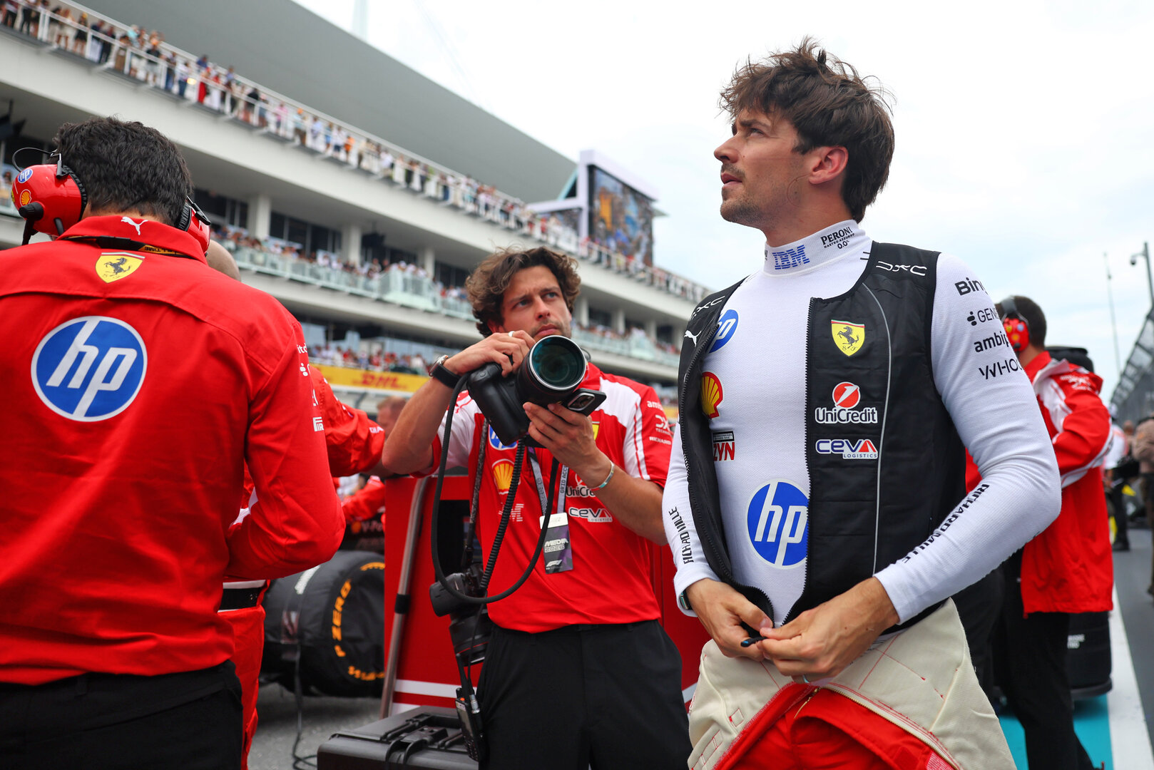 GP MIAMI, Charles Leclerc (MON) Ferrari on the grid.
03.05.2026. Formula 1 World Championship, Rd 4, Miami Grand Prix, Miami, Florida, USA, Gara Day.
- www.xpbimages.com, EMail: requests@xpbimages.com © Copyright: Patching / XPB Images