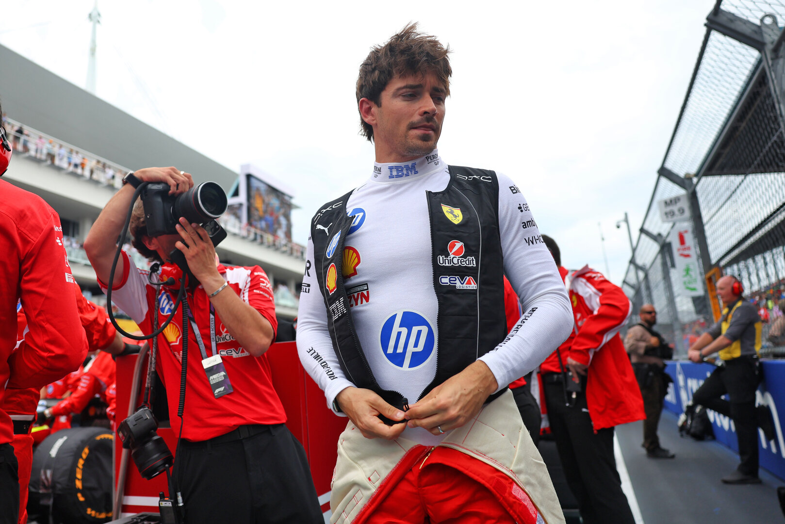 GP MIAMI, Charles Leclerc (MON) Ferrari on the grid.
03.05.2026. Formula 1 World Championship, Rd 4, Miami Grand Prix, Miami, Florida, USA, Gara Day.
- www.xpbimages.com, EMail: requests@xpbimages.com © Copyright: Patching / XPB Images