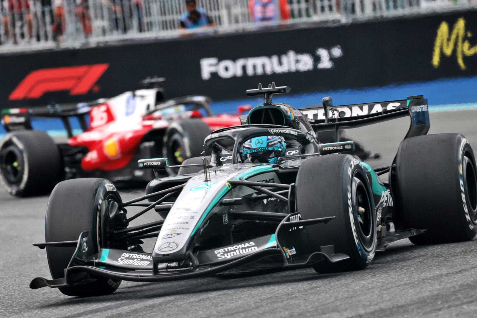 GP MIAMI, George Russell (GBR) Mercedes AMG Formula One Team W17.
03.05.2026. Formula 1 World Championship, Rd 4, Miami Grand Prix, Miami, Florida, USA, Gara Day.
- www.xpbimages.com, EMail: requests@xpbimages.com © Copyright: Moy / XPB Images