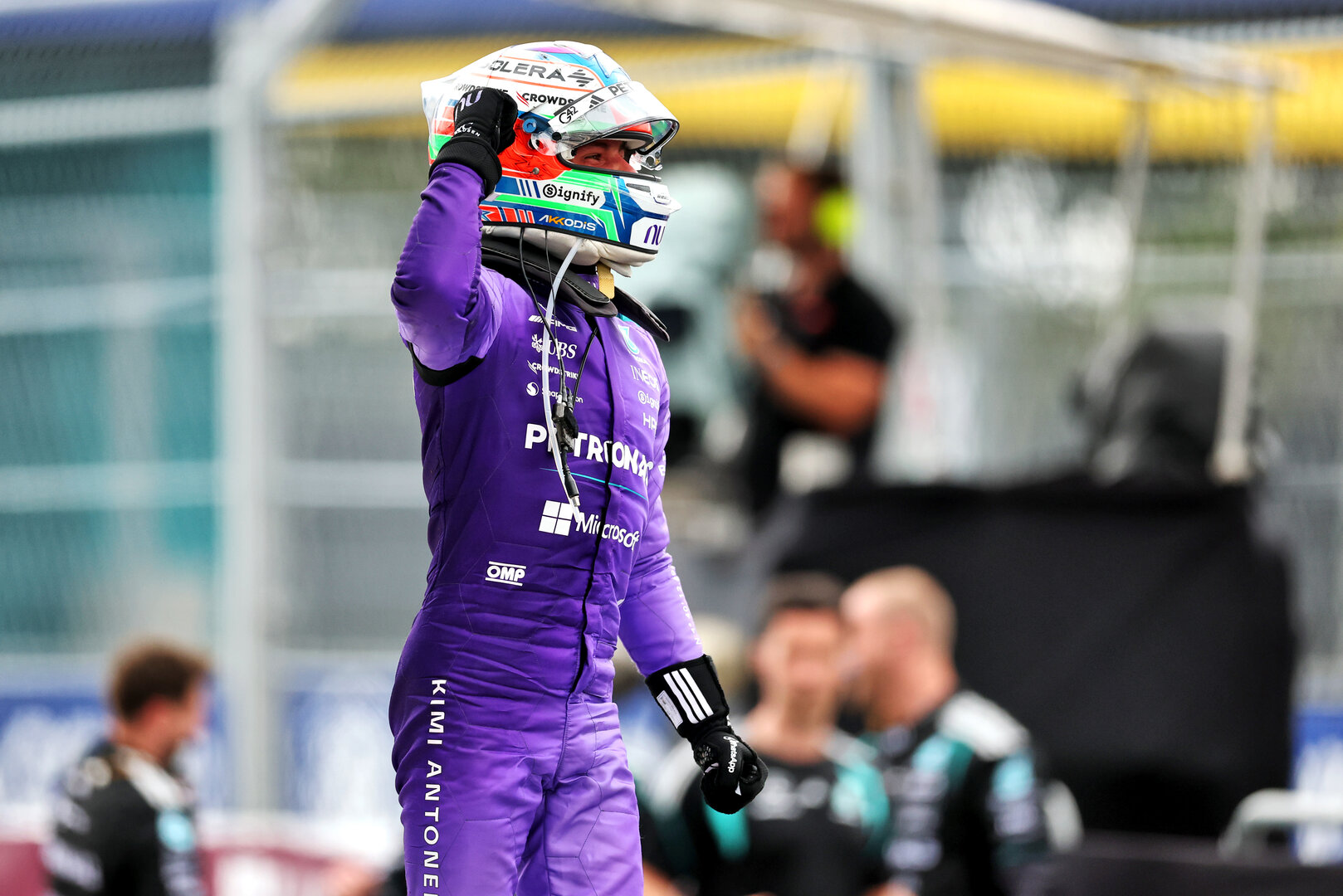 GP MIAMI, Gara winner Andrea Kimi Antonelli (ITA) Mercedes AMG Formula One Team celebrates in parc ferme.
03.05.2026. Formula 1 World Championship, Rd 4, Miami Grand Prix, Miami, Florida, USA, Gara Day.
- www.xpbimages.com, EMail: requests@xpbimages.com © Copyright: Charniaux / XPB Images