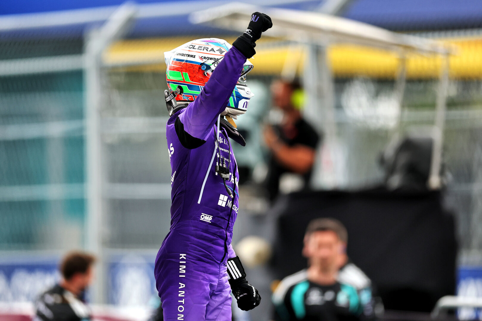 GP MIAMI, Gara winner Andrea Kimi Antonelli (ITA) Mercedes AMG Formula One Team celebrates in parc ferme.
03.05.2026. Formula 1 World Championship, Rd 4, Miami Grand Prix, Miami, Florida, USA, Gara Day.
- www.xpbimages.com, EMail: requests@xpbimages.com © Copyright: Charniaux / XPB Images