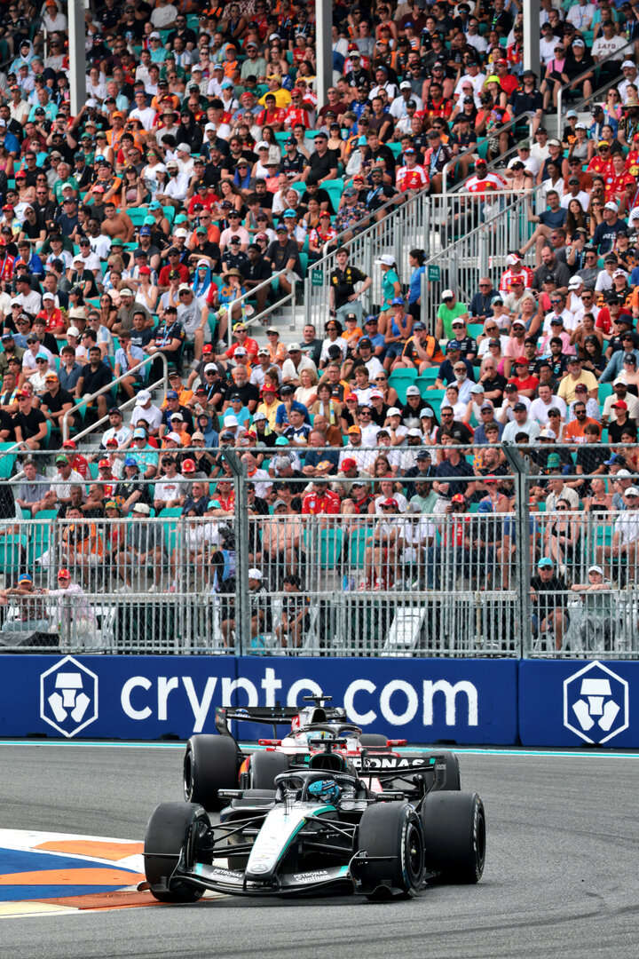 GP MIAMI, George Russell (GBR) Mercedes AMG Formula One Team W17.
03.05.2026. Formula 1 World Championship, Rd 4, Miami Grand Prix, Miami, Florida, USA, Gara Day.
- www.xpbimages.com, EMail: requests@xpbimages.com © Copyright: Moy / XPB Images