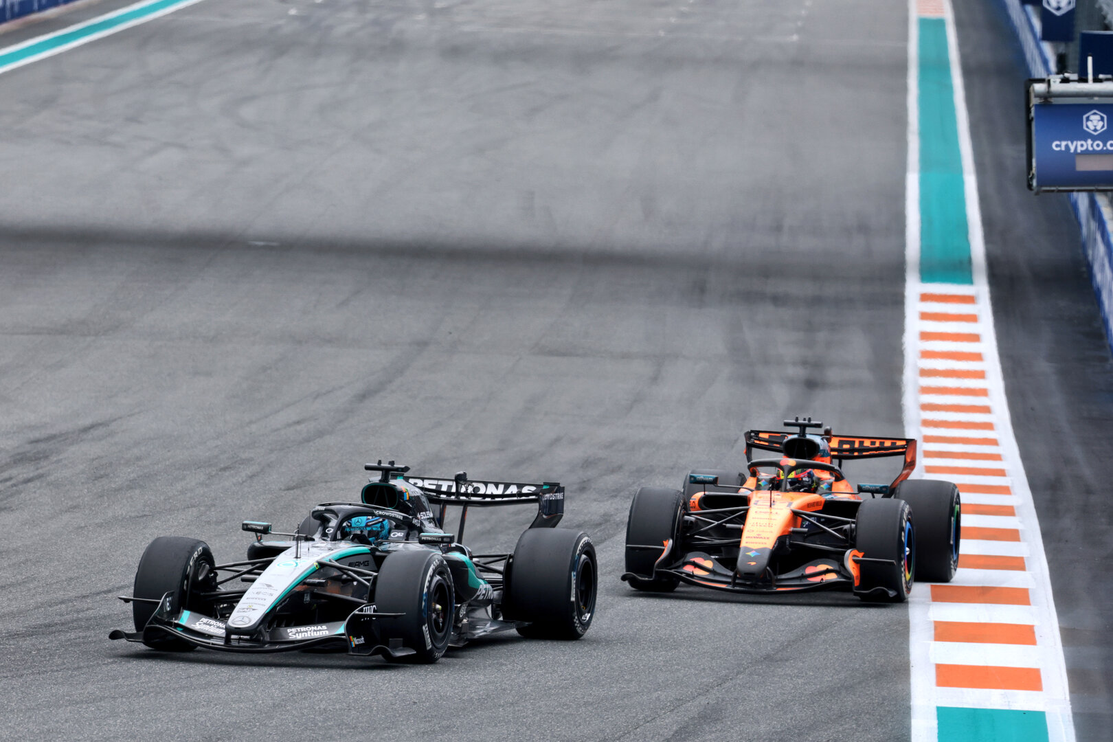 GP MIAMI, George Russell (GBR) Mercedes AMG Formula One Team W17.
03.05.2026. Formula 1 World Championship, Rd 4, Miami Grand Prix, Miami, Florida, USA, Gara Day.
- www.xpbimages.com, EMail: requests@xpbimages.com © Copyright: Moy / XPB Images