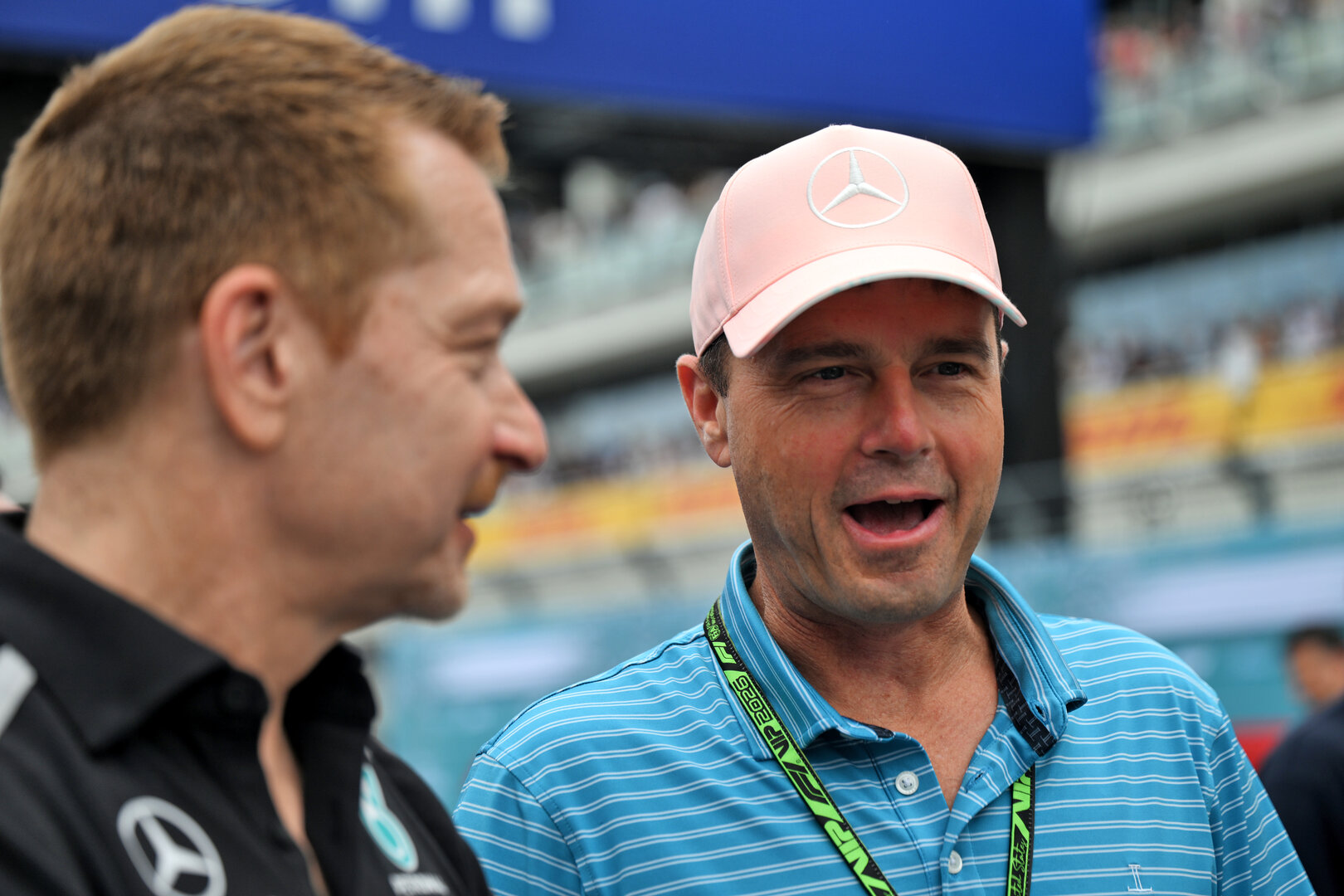 GP MIAMI, Reid Wiseman (USA) NASA Astronaut with George Kurtz (USA) Crowdstrike CEO e Mercedes AMG Formula One Team Co-Owner on the grid.
03.05.2026. Formula 1 World Championship, Rd 4, Miami Grand Prix, Miami, Florida, USA, Gara Day.
- www.xpbimages.com, EMail: requests@xpbimages.com © Copyright: Price / XPB Images
