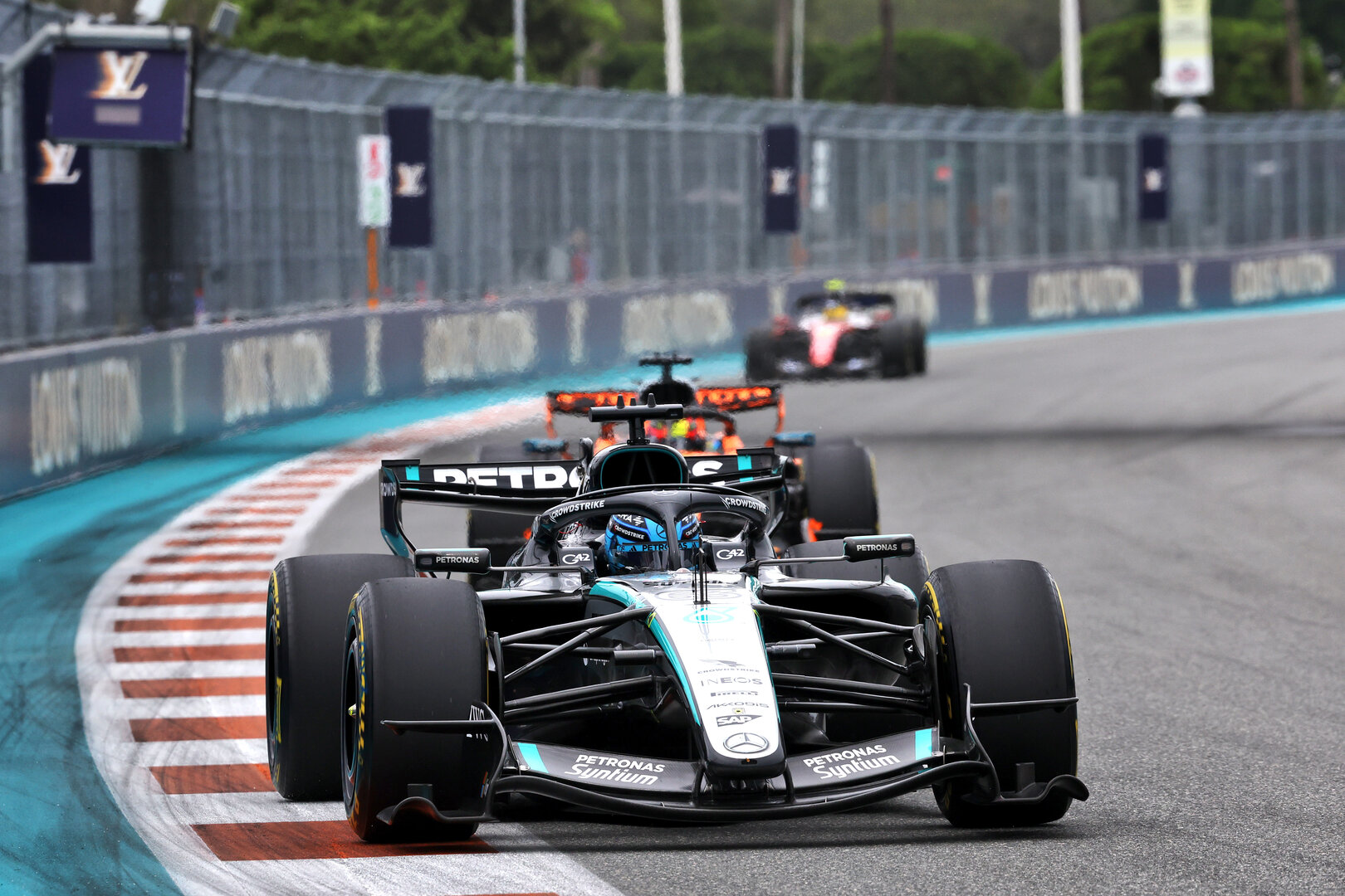 GP MIAMI, George Russell (GBR) Mercedes AMG Formula One Team W17.
03.05.2026. Formula 1 World Championship, Rd 4, Miami Grand Prix, Miami, Florida, USA, Gara Day.
- www.xpbimages.com, EMail: requests@xpbimages.com © Copyright: Dunbar / XPB Images