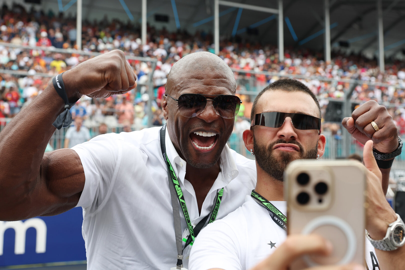 GP MIAMI, Terry Crews (USA) Actor e Cadillac Formula 1 Team guest, on the grid.
03.05.2026. Formula 1 World Championship, Rd 4, Miami Grand Prix, Miami, Florida, USA, Gara Day.
 - www.xpbimages.com, EMail: requests@xpbimages.com © Copyright: Rew / XPB Images