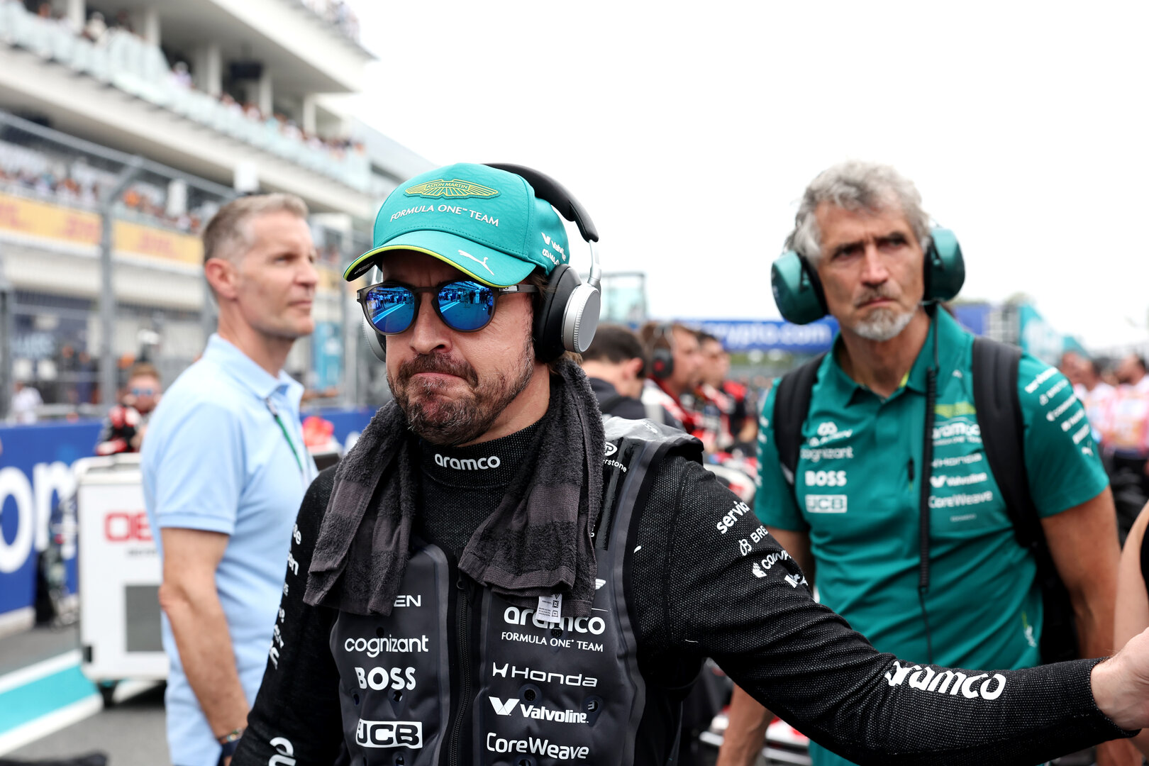 GP MIAMI, Fernando Alonso (ESP) Aston Martin F1 Team on the grid.
03.05.2026. Formula 1 World Championship, Rd 4, Miami Grand Prix, Miami, Florida, USA, Gara Day.
 - www.xpbimages.com, EMail: requests@xpbimages.com © Copyright: Rew / XPB Images