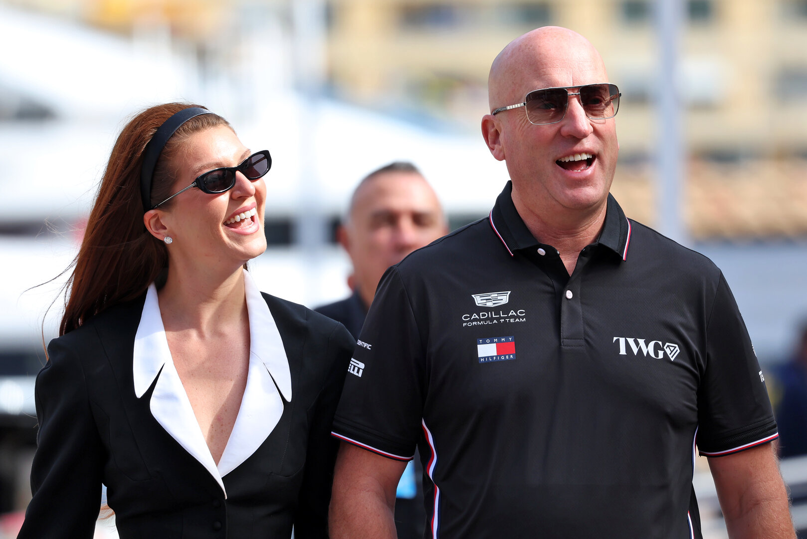 GP MONACO, L to R): Cassidy Towriss (USA) with her husband Dan Towriss (USA) Cadillac F1 Team e TWG Motorsports CEO. 
04.06.2026. Formula 1 World Championship, Rd 6, Monaco Grand Prix, Monte Carlo, Monaco, Preparation Day.
- www.xpbimages.com, EMail: requests@xpbimages.com © Copyright: Rew / XPB Images