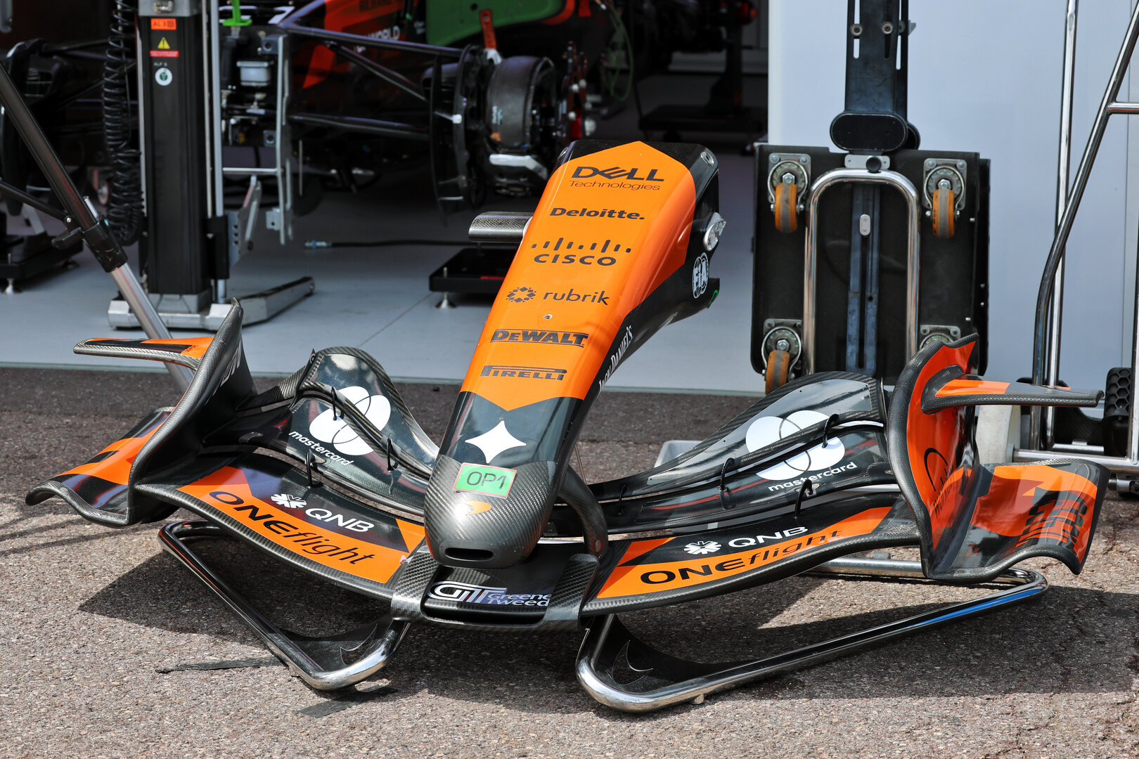 GP MONACO, McLaren F1 Team MCL40 front wing.
04.06.2026. Formula 1 World Championship, Rd 6, Monaco Grand Prix, Monte Carlo, Monaco, Preparation Day.
- www.xpbimages.com, EMail: requests@xpbimages.com © Copyright: Batchelor / XPB Images
