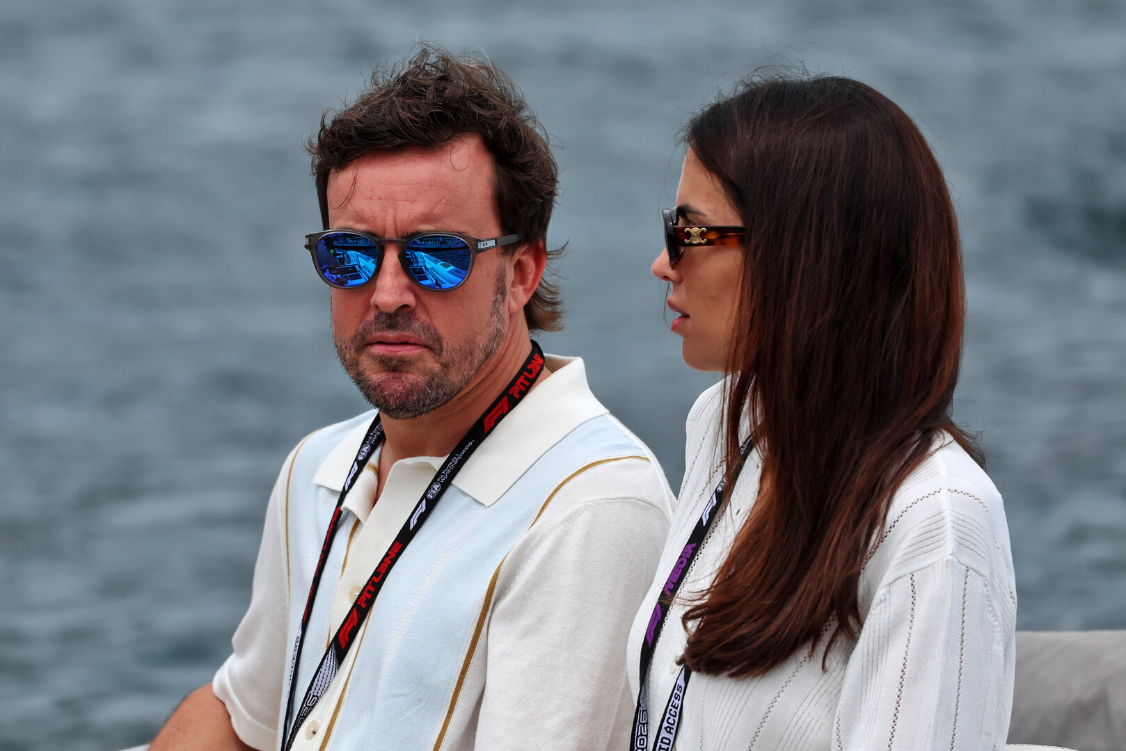 GP MONACO, Fernando Alonso (ESP) Aston Martin F1 Team with his partner Melissa Jimenez (ESP) DAZN TV Presenter on a boat in the Monaco Harbour.
04.06.2026. Formula 1 World Championship, Rd 6, Monaco Grand Prix, Monte Carlo, Monaco, Preparation Day.
- www.xpbimages.com, EMail: requests@xpbimages.com © Copyright: Rew / XPB Images