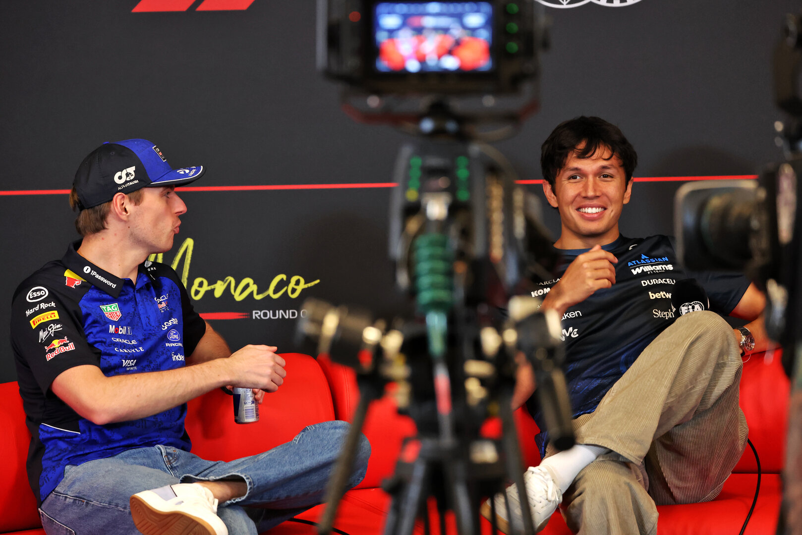 GP MONACO, (L to R): Max Verstappen (NLD) Red Bull Racing e Alexander Albon (THA) Williams F1 Team in the FIA Press Conference.
04.06.2026. Formula 1 World Championship, Rd 6, Monaco Grand Prix, Monte Carlo, Monaco, Preparation Day.
- www.xpbimages.com, EMail: requests@xpbimages.com © Copyright: Rew / XPB Images