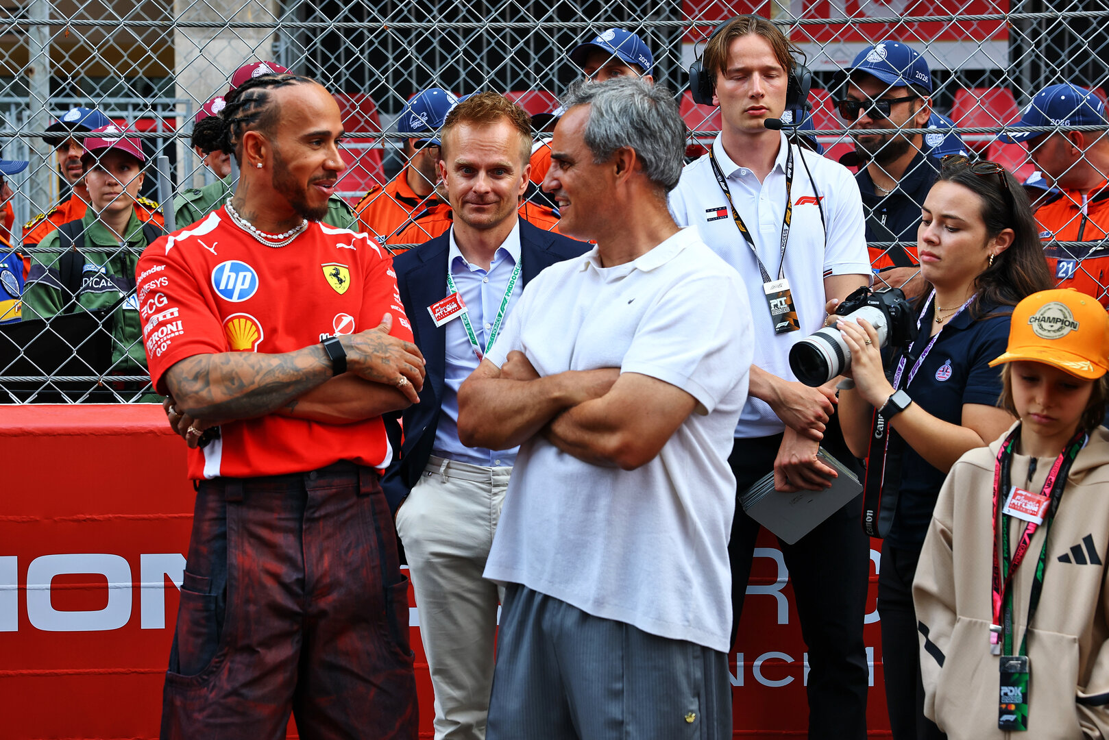 GP MONACO, (L to R): Lewis Hamilton (GBR) Ferrari with Heikki Kovalainen (FIN) e Juan Pablo Montoya (COL).
04.06.2026. Formula 1 World Championship, Rd 6, Monaco Grand Prix, Monte Carlo, Monaco, Preparation Day.
- www.xpbimages.com, EMail: requests@xpbimages.com © Copyright: XPB Images
