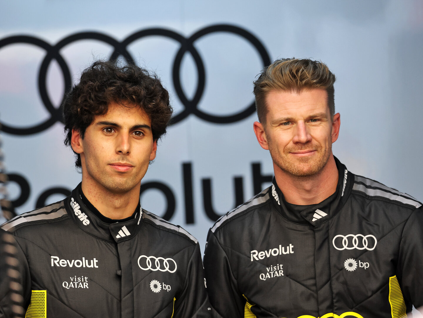 GP MONACO, (L to R): Gabriel Bortoleto (BRA) Audi F1 Team with Nico Hulkenberg (GER) Audi F1 Team.
04.06.2026. Formula 1 World Championship, Rd 6, Monaco Grand Prix, Monte Carlo, Monaco, Preparation Day.
 - www.xpbimages.com, EMail: requests@xpbimages.com © Copyright: Coates / XPB Images