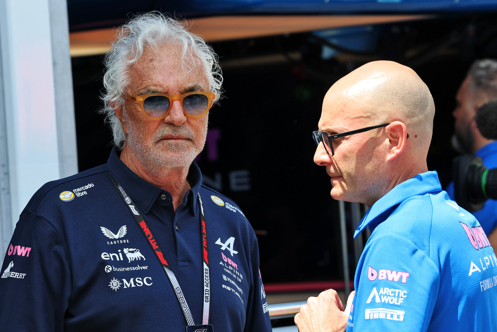 GP MONACO, (L to R): Flavio Briatore (ITA) Alpine F1 Team Executive Advisor with David Sanchez (FRA) Alpine F1 Team Executive Technical Director.
05.06.2026. Formula 1 World Championship, Rd 6, Monaco Grand Prix, Monte Carlo, Monaco, Practice Day.
- www.xpbimages.com, EMail: requests@xpbimages.com © Copyright: Batchelor / XPB Images