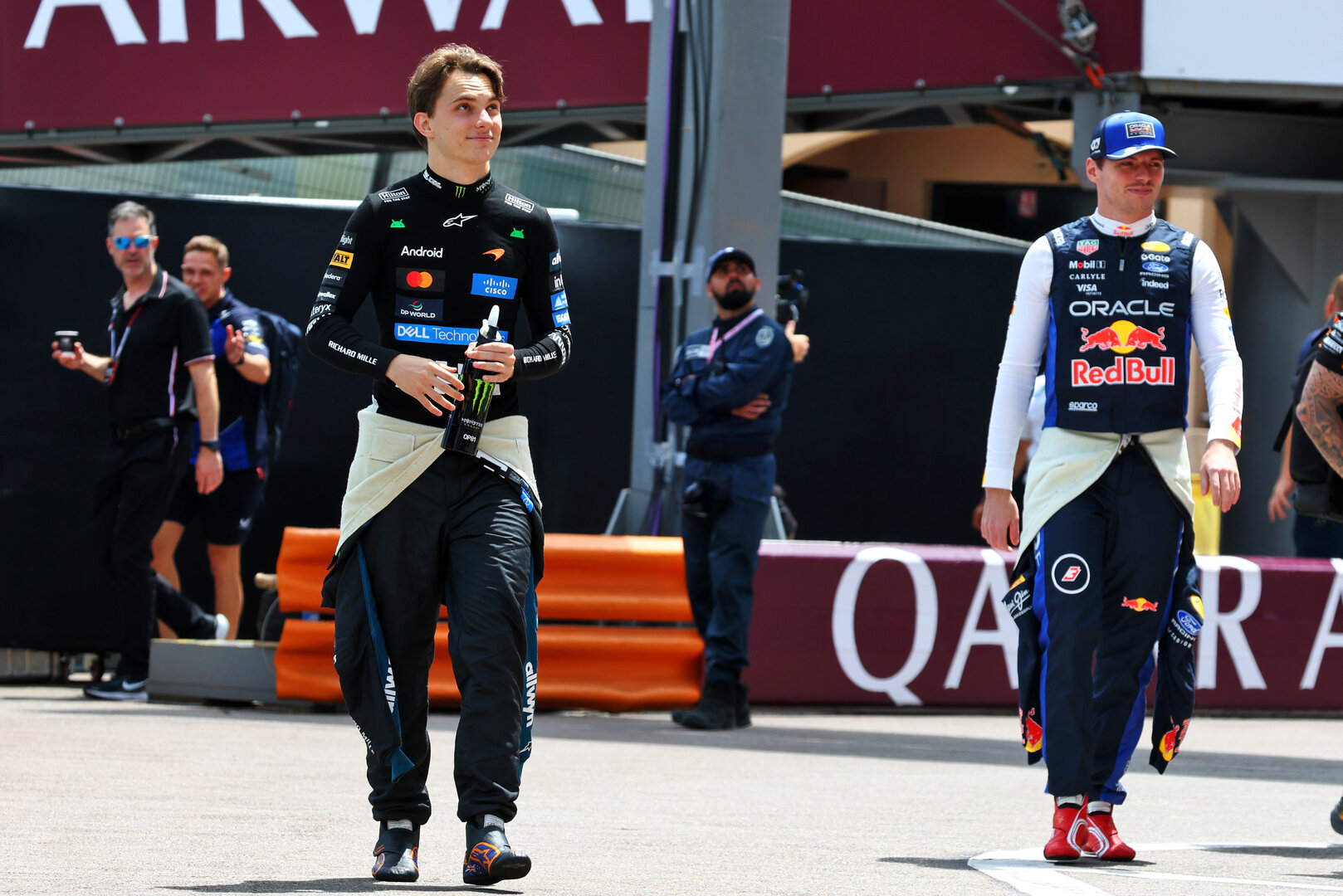 GP MONACO, (L to R): Oscar Piastri (AUS) McLaren F1 Team e Max Verstappen (NLD) Red Bull Racing.
05.06.2026. Formula 1 World Championship, Rd 6, Monaco Grand Prix, Monte Carlo, Monaco, Practice Day.
- www.xpbimages.com, EMail: requests@xpbimages.com © Copyright: Bearne / XPB Images