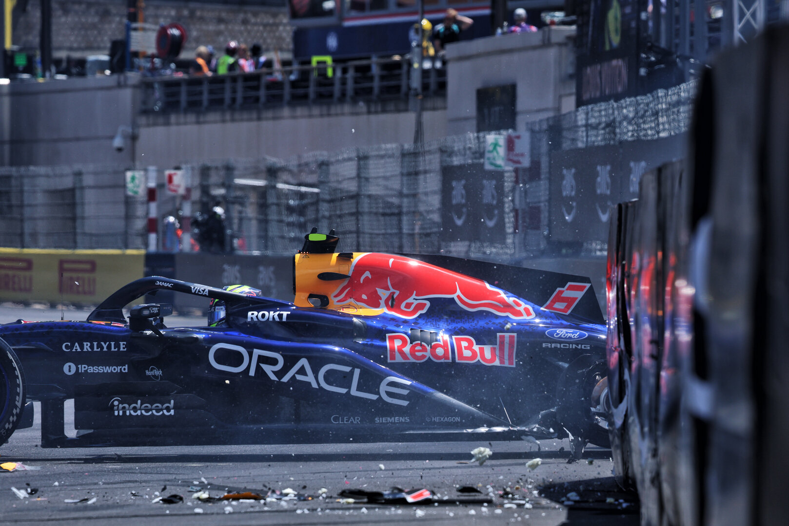 GP MONACO, Isack Hadjar (FRA) Red Bull Racing RB22 crashed in the first practice session.
05.06.2026. Formula 1 World Championship, Rd 6, Monaco Grand Prix, Monte Carlo, Monaco, Practice Day.
- www.xpbimages.com, EMail: requests@xpbimages.com © Copyright: Batchelor / XPB Images