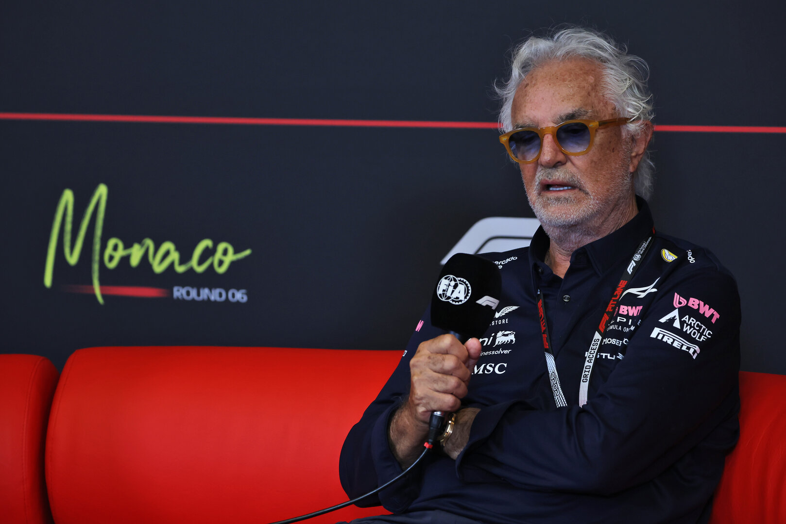 GP MONACO, Flavio Briatore (ITA) Alpine F1 Team Executive Advisor in the FIA Press Conference.
05.06.2026. Formula 1 World Championship, Rd 6, Monaco Grand Prix, Monte Carlo, Monaco, Practice Day.
- www.xpbimages.com, EMail: requests@xpbimages.com © Copyright: Rew / XPB Images