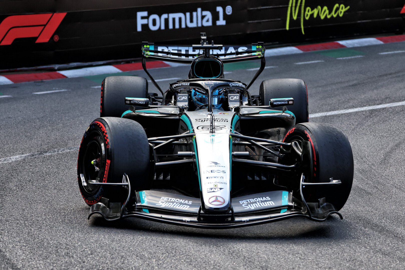 GP MONACO, George Russell (GBR) Mercedes AMG Formula One Team W17.
05.06.2026. Formula 1 World Championship, Rd 6, Monaco Grand Prix, Monte Carlo, Monaco, Practice Day.
- www.xpbimages.com, EMail: requests@xpbimages.com © Copyright: Rew / XPB Images