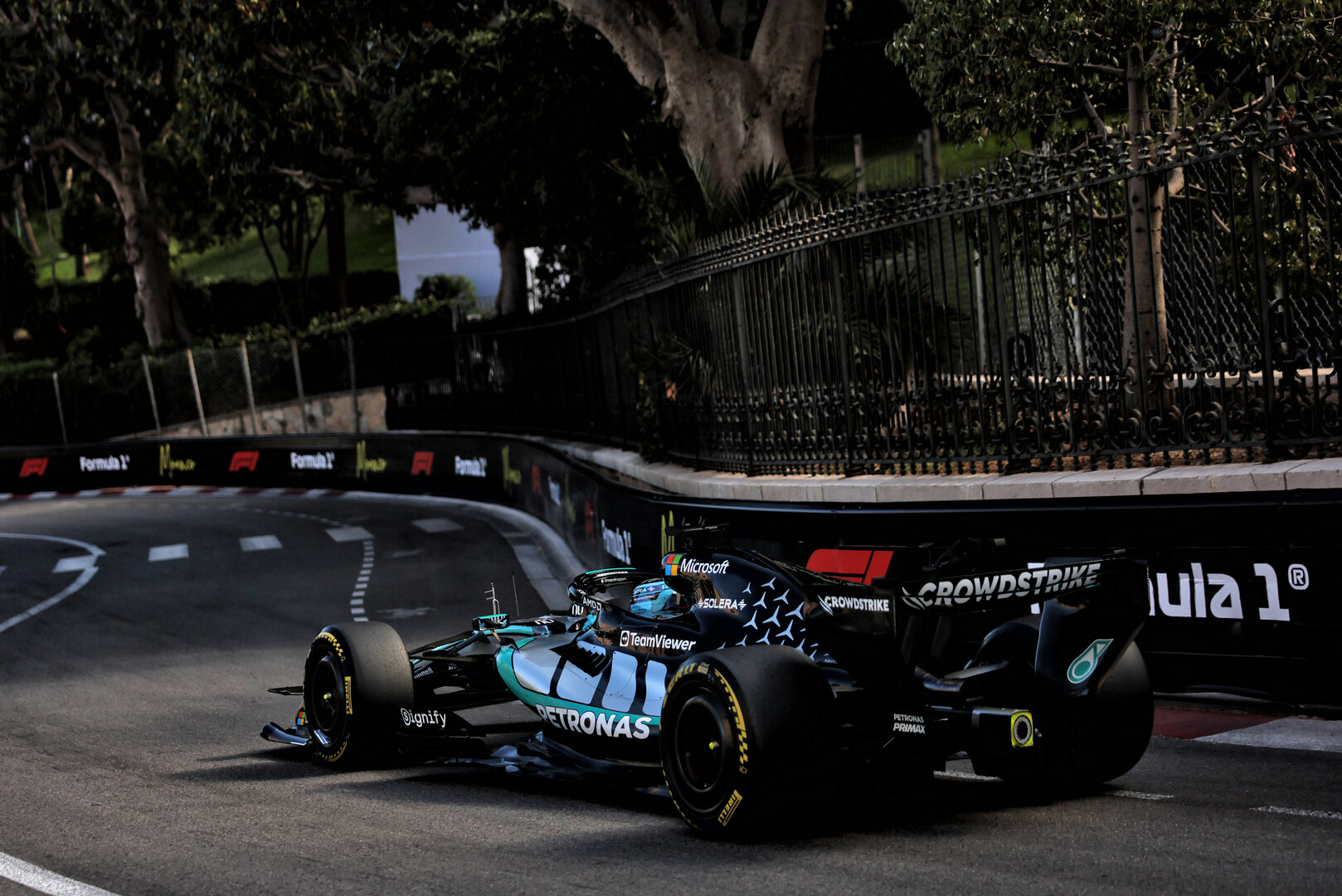 GP MONACO, George Russell (GBR) Mercedes AMG Formula One Team W17.
05.06.2026. Formula 1 World Championship, Rd 6, Monaco Grand Prix, Monte Carlo, Monaco, Practice Day.
- www.xpbimages.com, EMail: requests@xpbimages.com © Copyright: Bearne / XPB Images