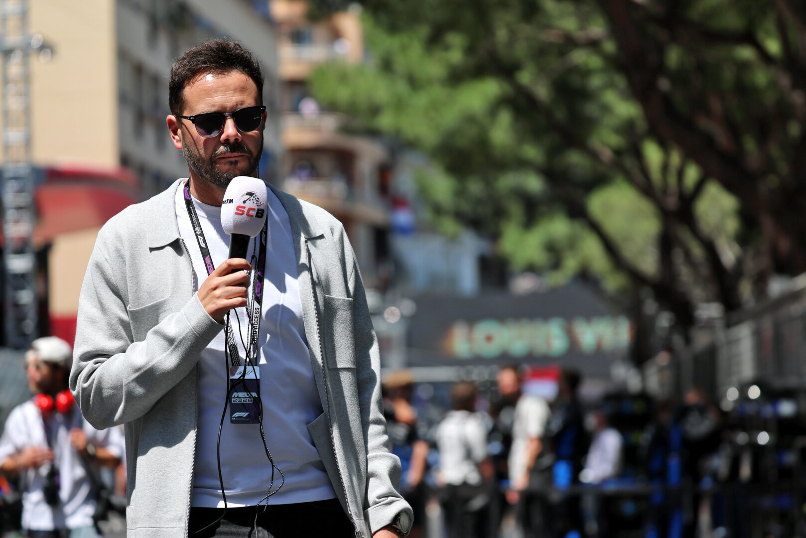 GP MONACO, Chris Medland (GBR) F1 Presenter.
07.06.2026. Formula 1 World Championship, Rd 6, Monaco Grand Prix, Monte Carlo, Monaco, Gara Day.
- www.xpbimages.com, EMail: requests@xpbimages.com © Copyright: Batchelor / XPB Images