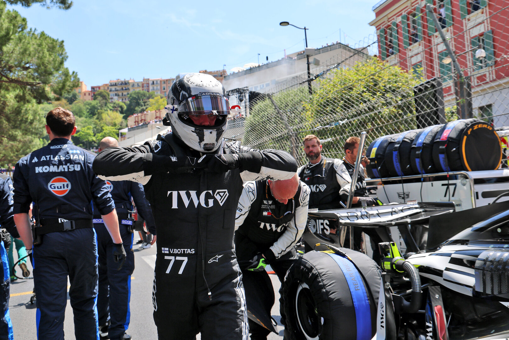 GP MONACO, Valtteri Bottas (FIN) Cadillac Formula 1 Team on the grid.
07.06.2026. Formula 1 World Championship, Rd 6, Monaco Grand Prix, Monte Carlo, Monaco, Gara Day.
- www.xpbimages.com, EMail: requests@xpbimages.com © Copyright: Batchelor / XPB Images