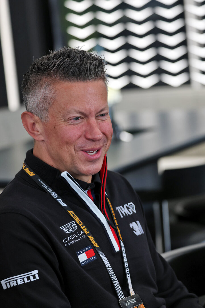 GP OLANDA, Marcin Budkowski (POL) Cadillac Formula 1 Team, Team Principal with the media.
20.08.2026. Formula 1 World Championship, Rd 12, Dutch Grand Prix, Zandvoort, Netherlands, Preparation Day.
- www.xpbimages.com, EMail: requests@xpbimages.com © Copyright: Moy / XPB Images