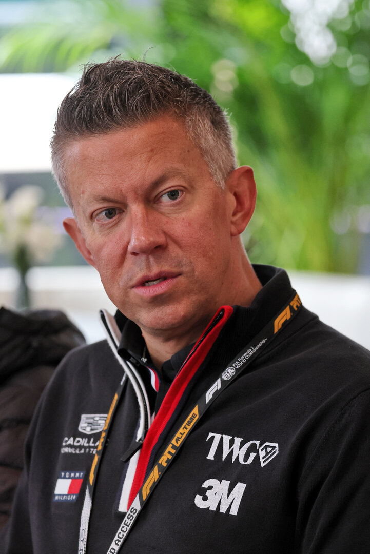 GP OLANDA, Marcin Budkowski (POL) Cadillac Formula 1 Team, Team Principal with the media.
20.08.2026. Formula 1 World Championship, Rd 12, Dutch Grand Prix, Zandvoort, Netherlands, Preparation Day.
- www.xpbimages.com, EMail: requests@xpbimages.com © Copyright: Moy / XPB Images